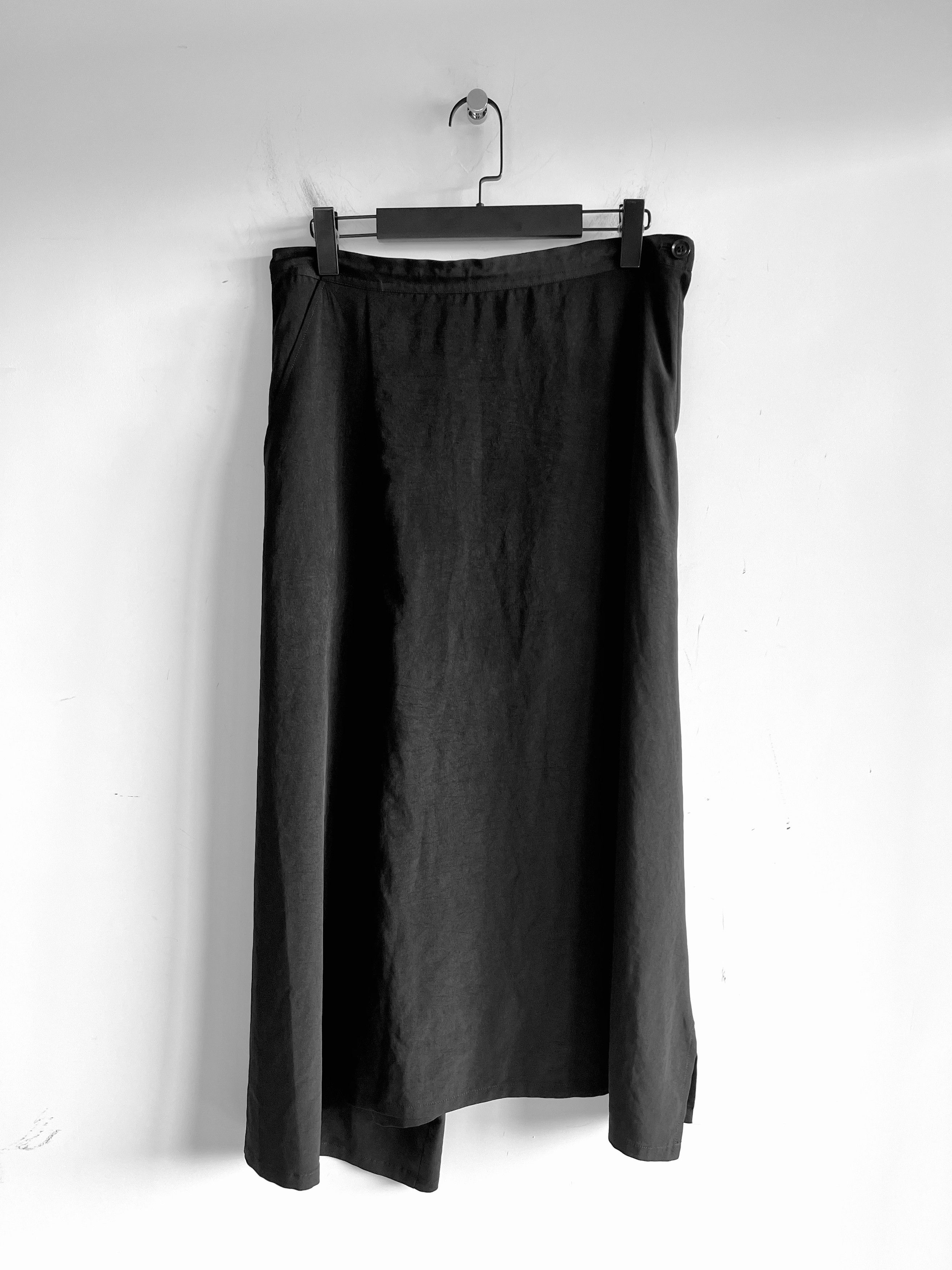 Yohji Yamamoto Yohji Yamamoto Y's CREPE de CHINE ASYMMETRIC WIDE PANT SKIRT Size 32" / US 10 / IT 46 - 8 Thumbnail