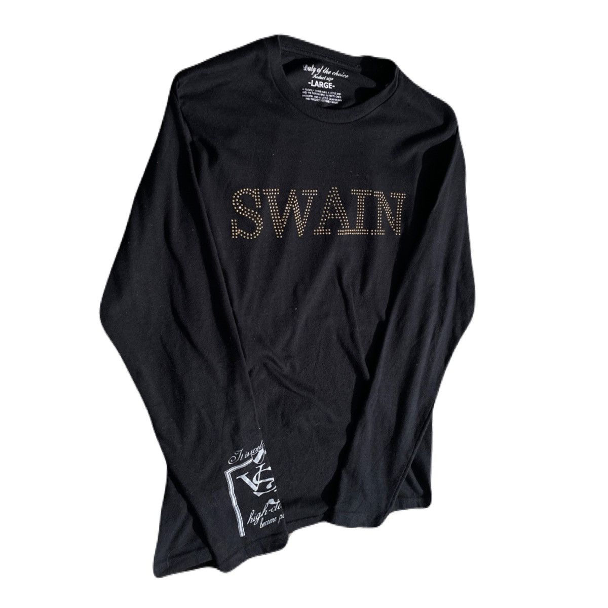 If Six Was Nine 2000s Japanese archive Vkei Rhinestone Long Sleeve Tee Y2K Size US XS / EU 42 / 0 - 3 Thumbnail