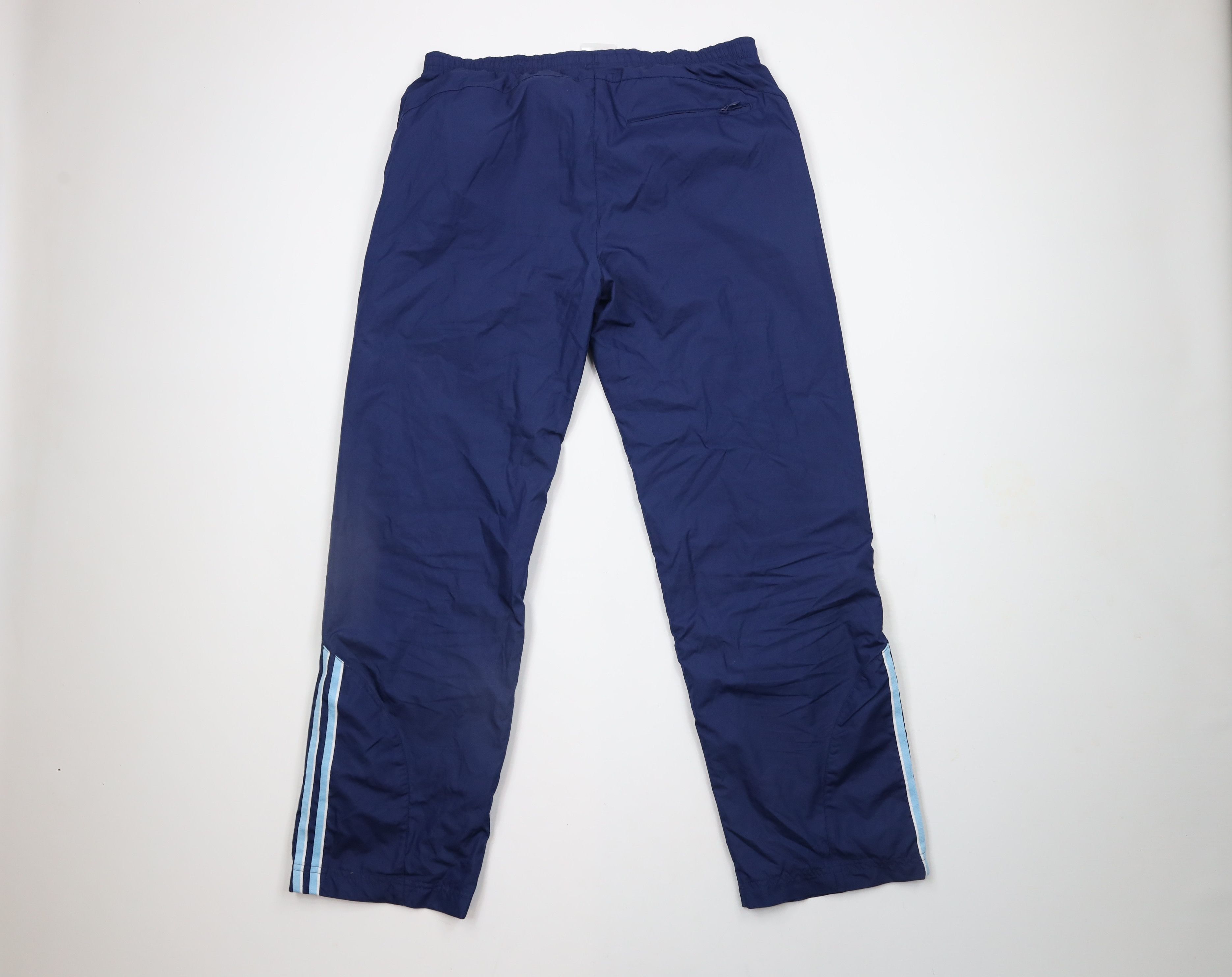 Adidas × Vintage Vintage Y2K 2003 Adidas Lined Flared Wide Leg Pants Blue Size 33" - 7 Thumbnail