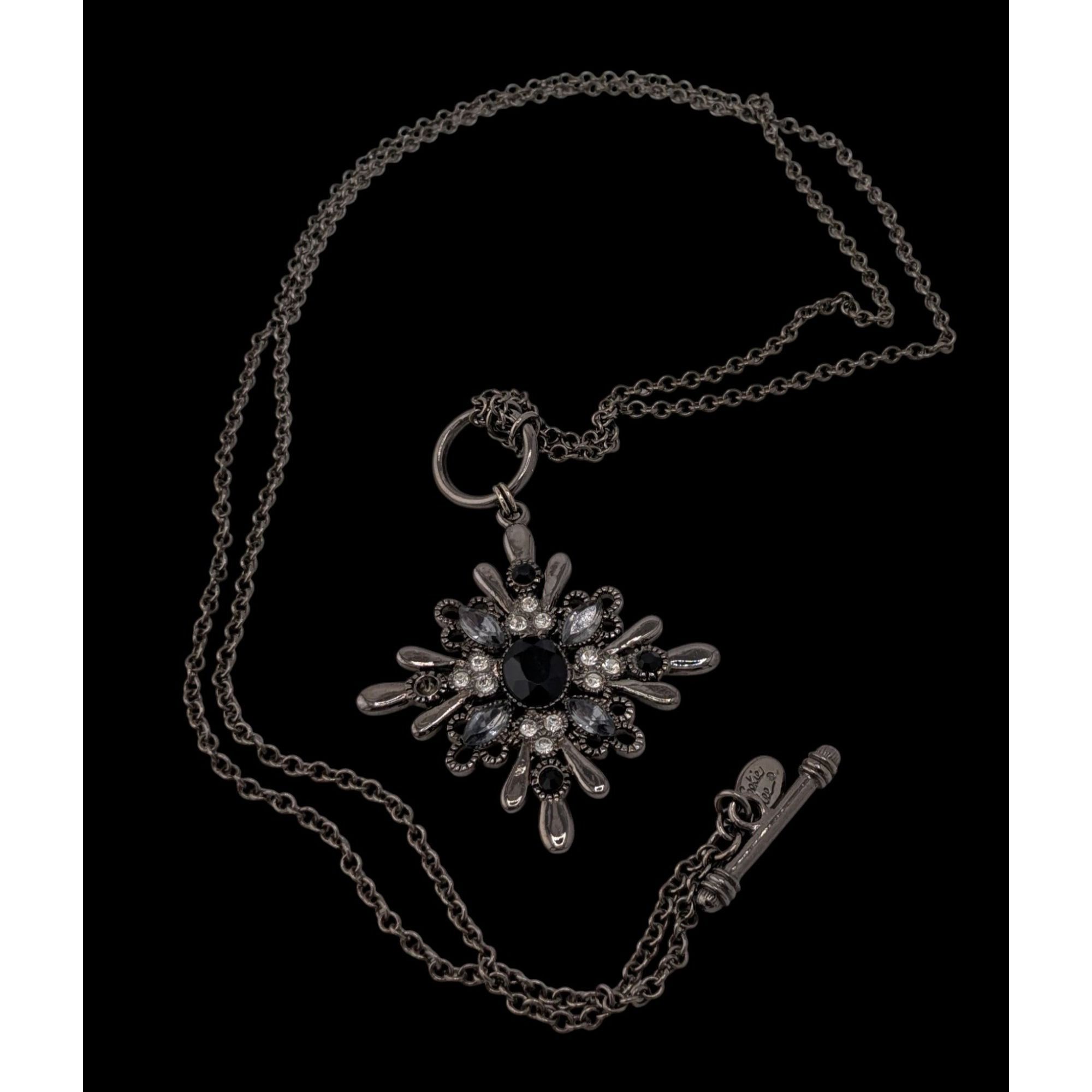 Other Vintage Cookie Lee Gothic Black Crystal Starburst Pendant Ne Size ONE SIZE - 1 Thumbnail