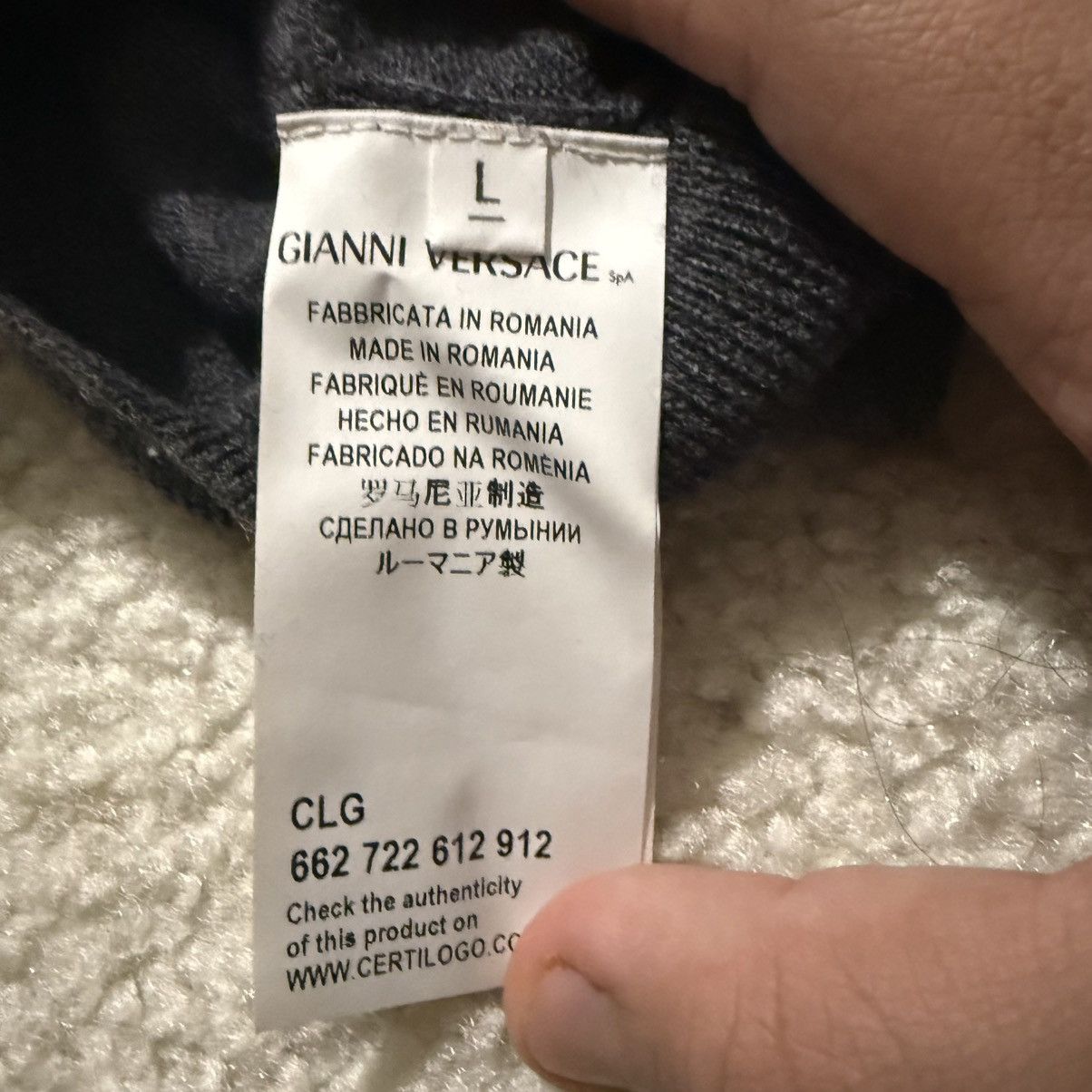 Versace Vintage versace collection crewneck dark gray Size US L / EU 52-54 / 3 - 4 Thumbnail