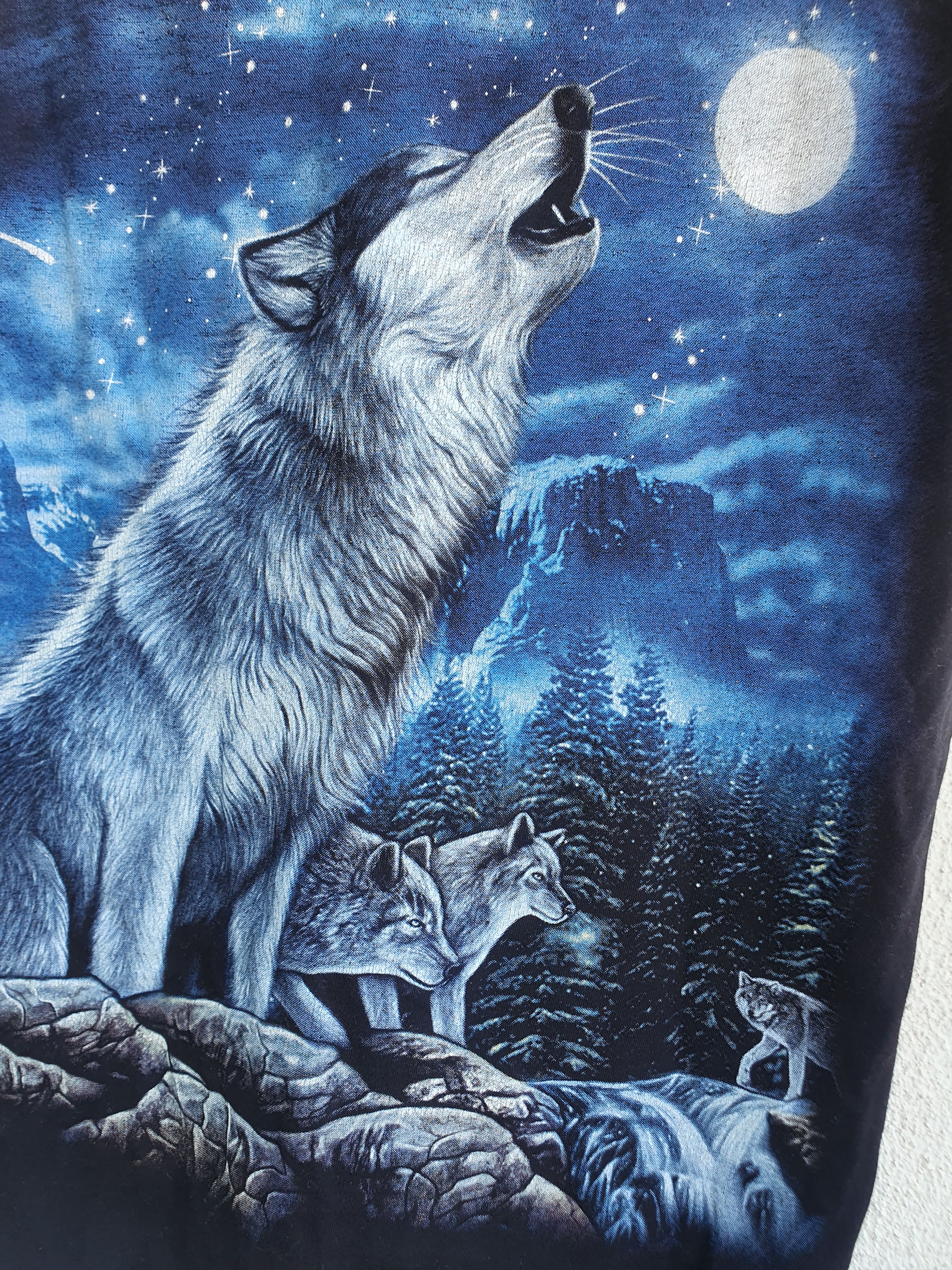 Vintage Howling Wolf Rock Eagle Vtg Single Stitch Double Sided tee S Size S / US 4 / IT 40 - 9 Thumbnail