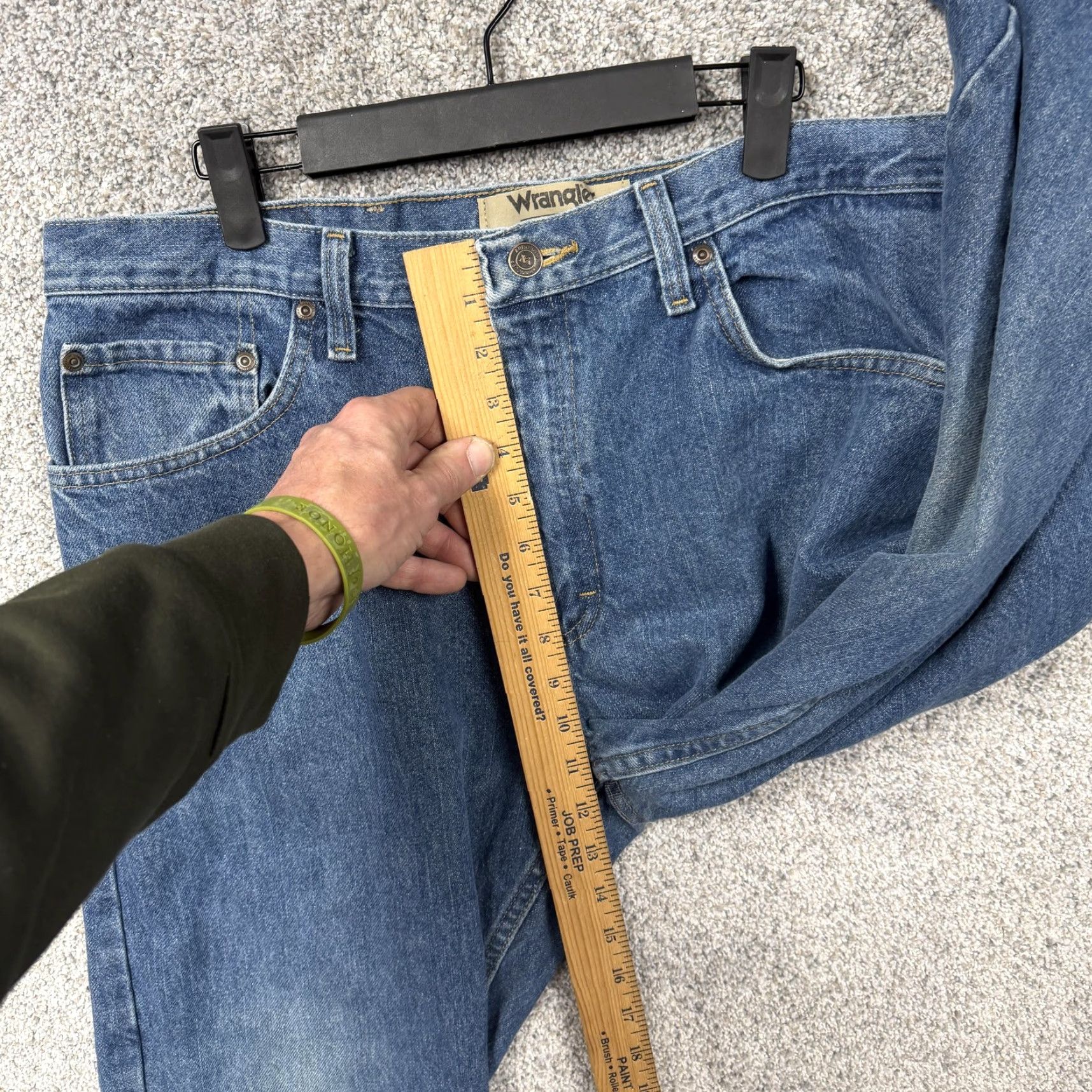 Wrangler Wrangler Jeans Mens 36x27 Blue Straight Stonewash Denim Grunge Skater Baggy Authentic Wrangler Authentics 5-Pocket Mens Jeans Size US 36 / EU 52 - 5 Thumbnail