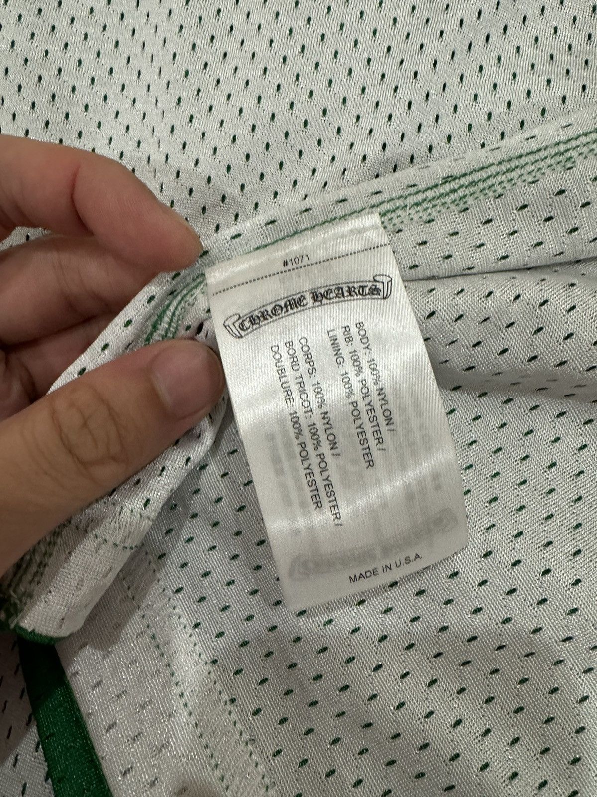 Chrome Hearts Green mesh reversible jersey Size US L / EU 52-54 / 3 - 6 Thumbnail