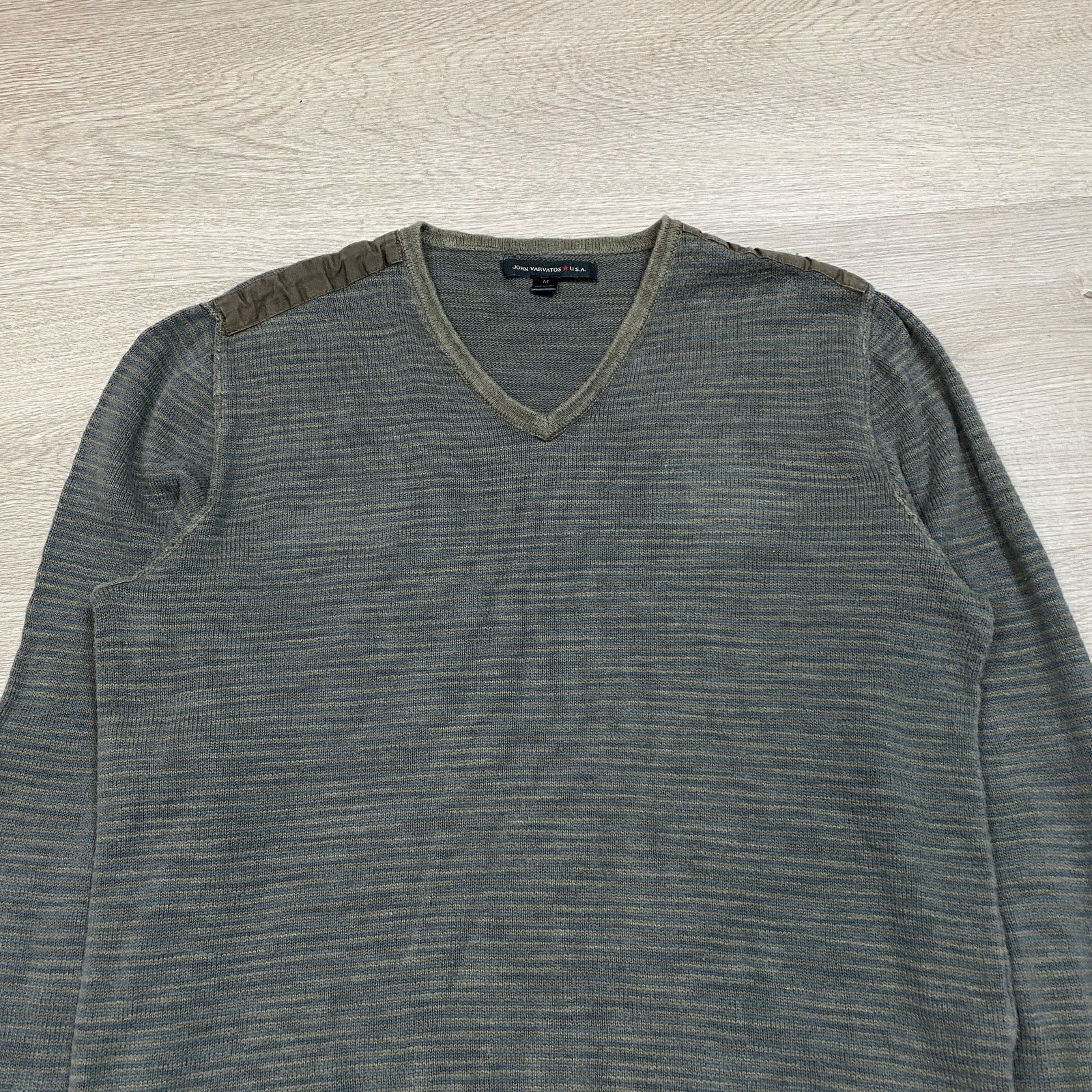 John Varvatos John Varvatos Star USA Linen Blend Elbow Patch Sweater M Size US M / EU 48-50 / 2 - 2 Thumbnail
