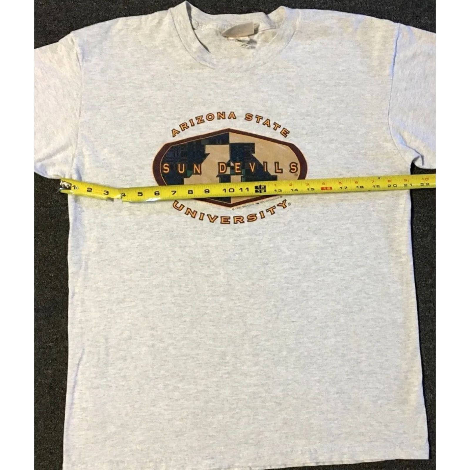 Vintage VINTAGE ASU Sun Devils Faded Spellout Shirt M L Gray 90s College University USA Sun Devils Mens Size US M / EU 48-50 / 2 - 7 Thumbnail