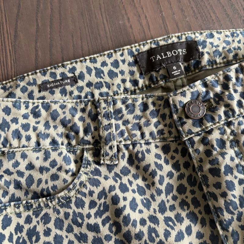 Talbots Talbots Signature Jeans Leopard Print sz 6 Straight Leg Size 28" / US 6 / IT 42 - 3 Thumbnail