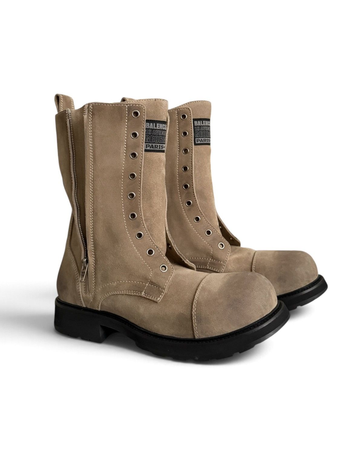 Balenciaga Balenciaga Truck Lace-Up Suede Boots Size US 8.5 / EU 41-42 - 1 Thumbnail