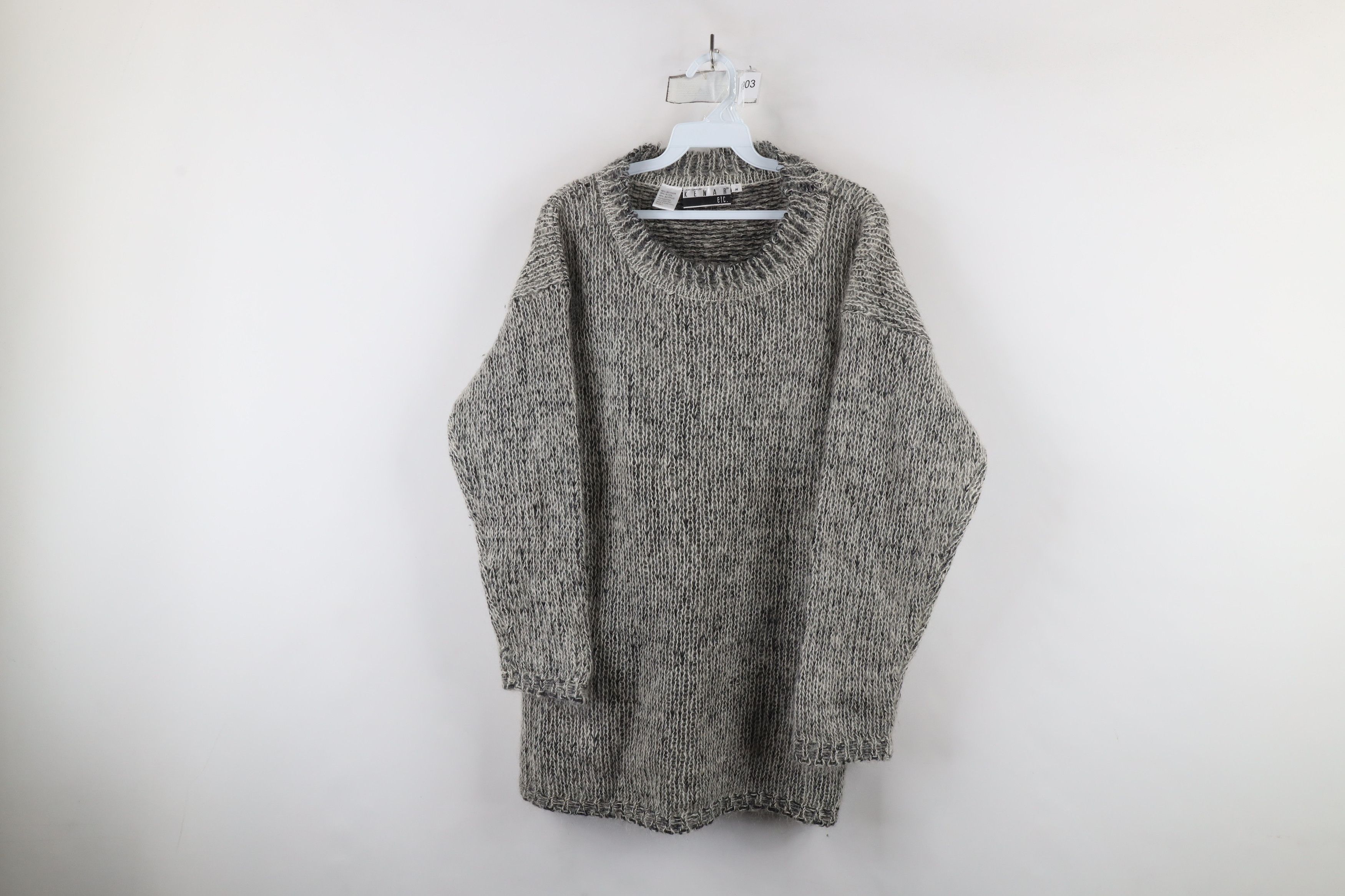 Vintage Vintage 90s Streetwear Wool Mohair Blend Knit Tunic Sweater Size M / US 6-8 / IT 42-44 - 1 Thumbnail