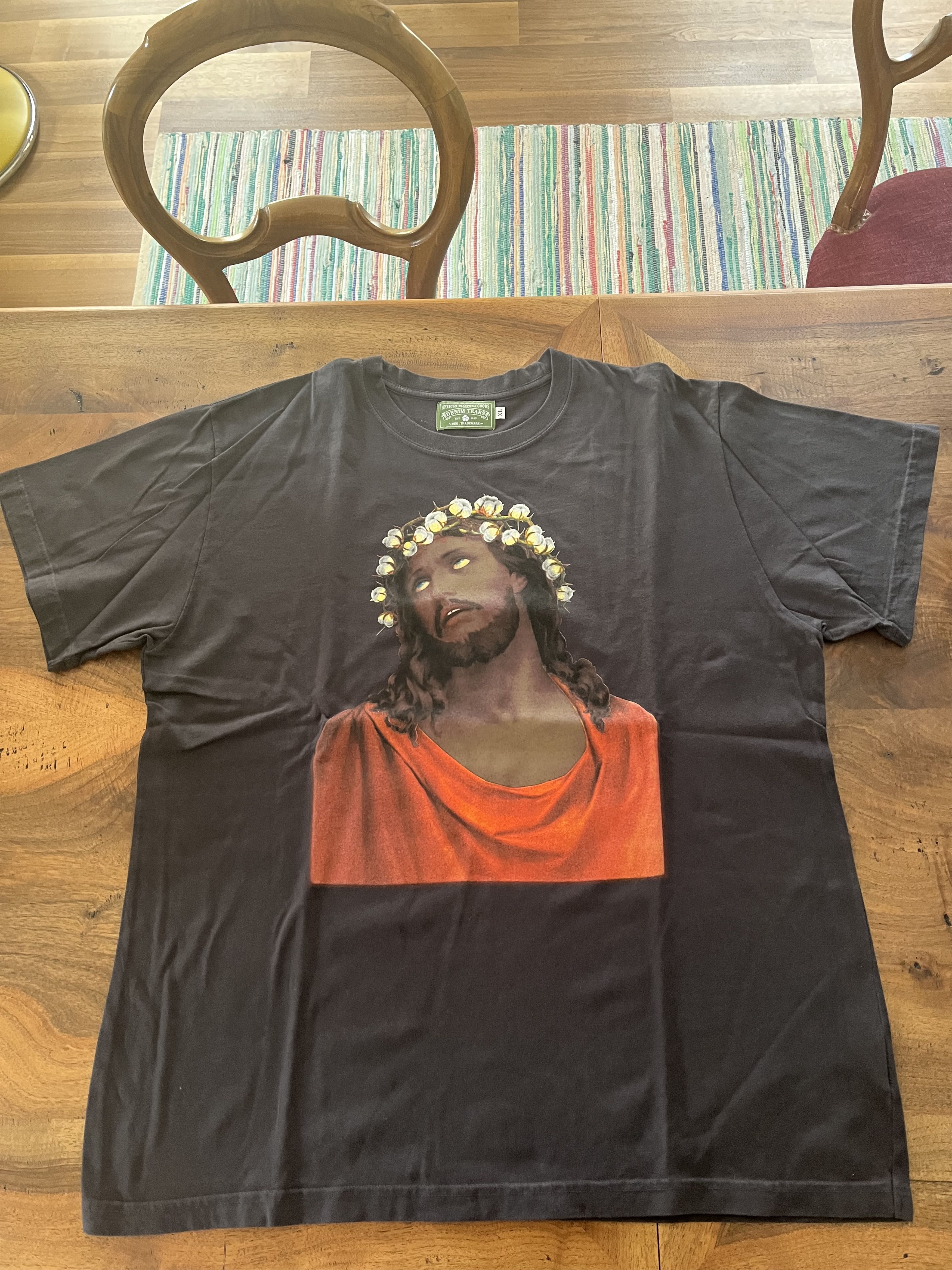 DENIM TEARS Black Jesus t-Shirt Size XL from Denim Tears Size US XL / EU 56 / 4 - 1 Thumbnail
