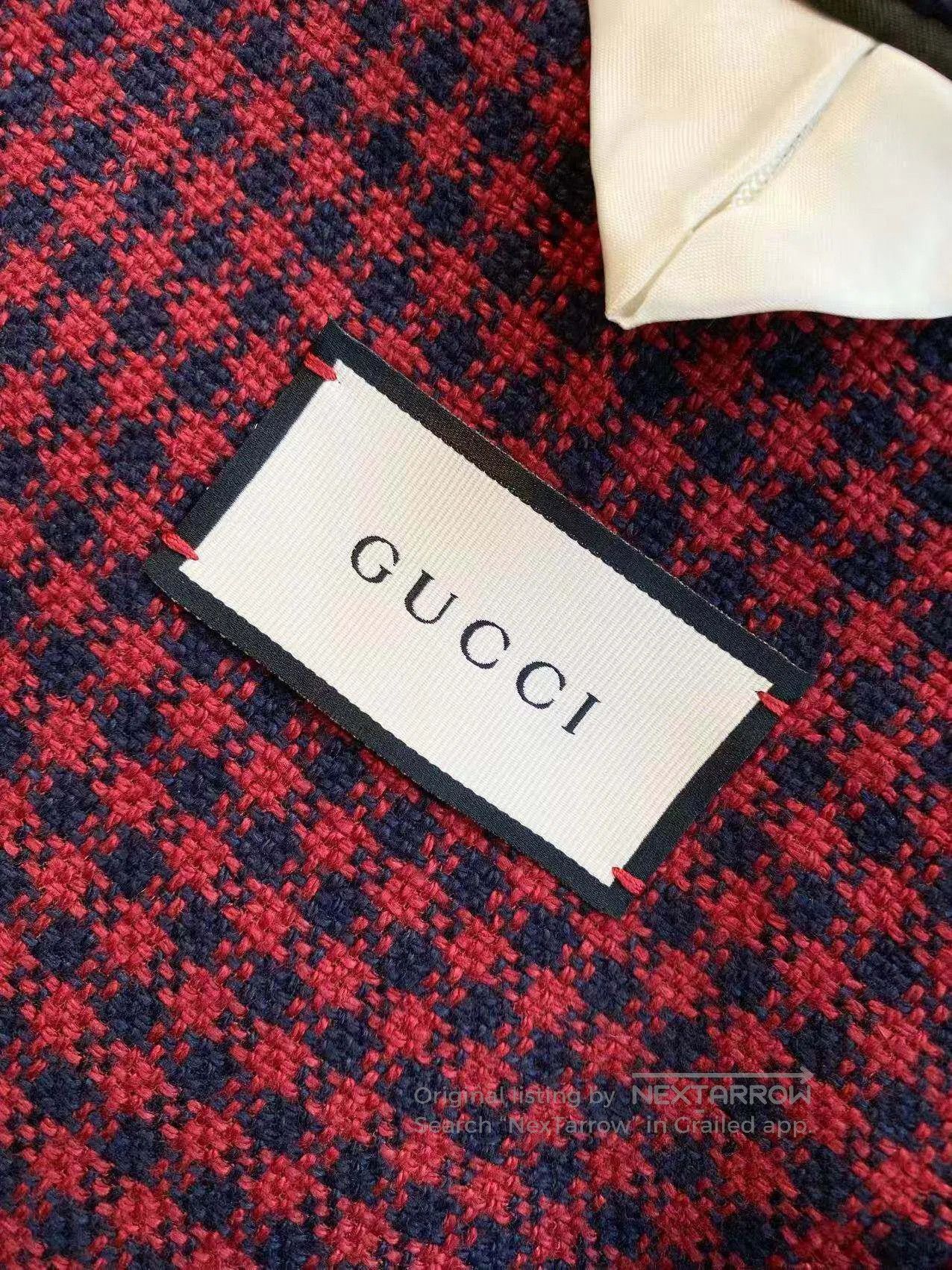 Gucci Guicci Plaid lapel embroidered blazer| Size M / US 6-8 / IT 42-44 - 5 Thumbnail