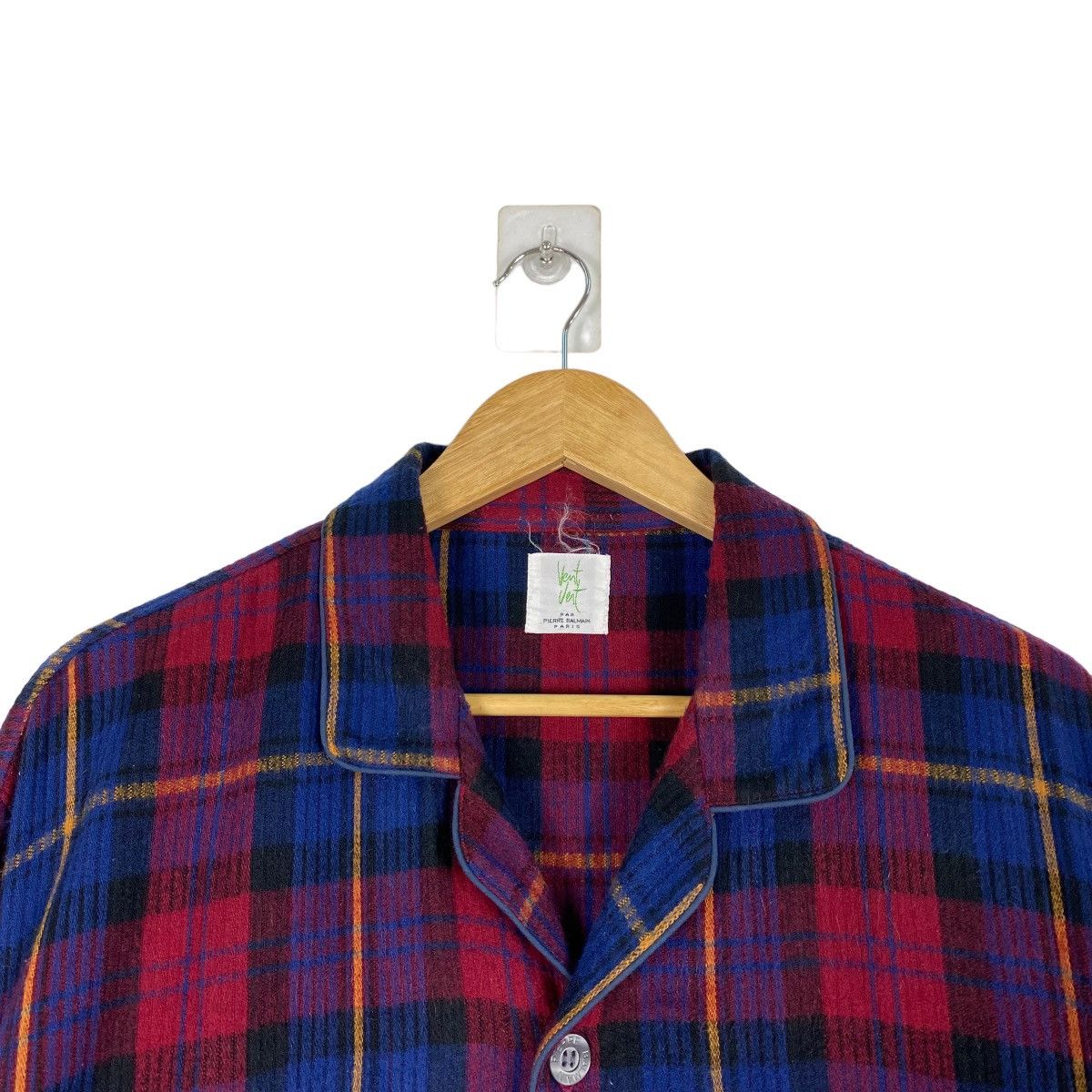 Japanese Brand Pierre Balmain Vent Tartan Pyjmas Sleepwear Shirt Size US L / EU 52-54 / 3 - 7 Thumbnail