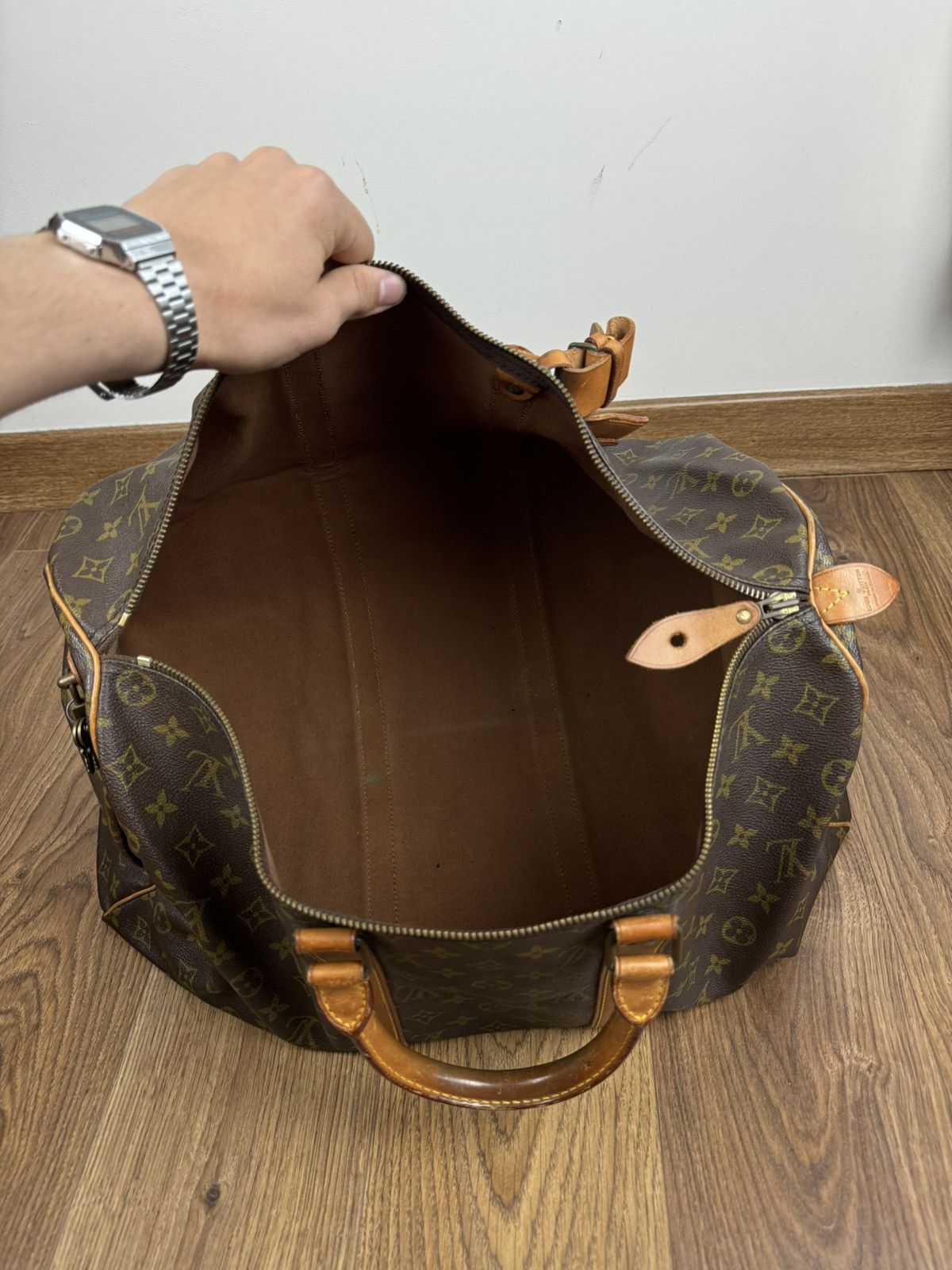 Genuine Leather × Louis Vuitton × Vintage Luxury travel bag Louis Vuitton Keepall 50 original item Size ONE SIZE - 7 Thumbnail