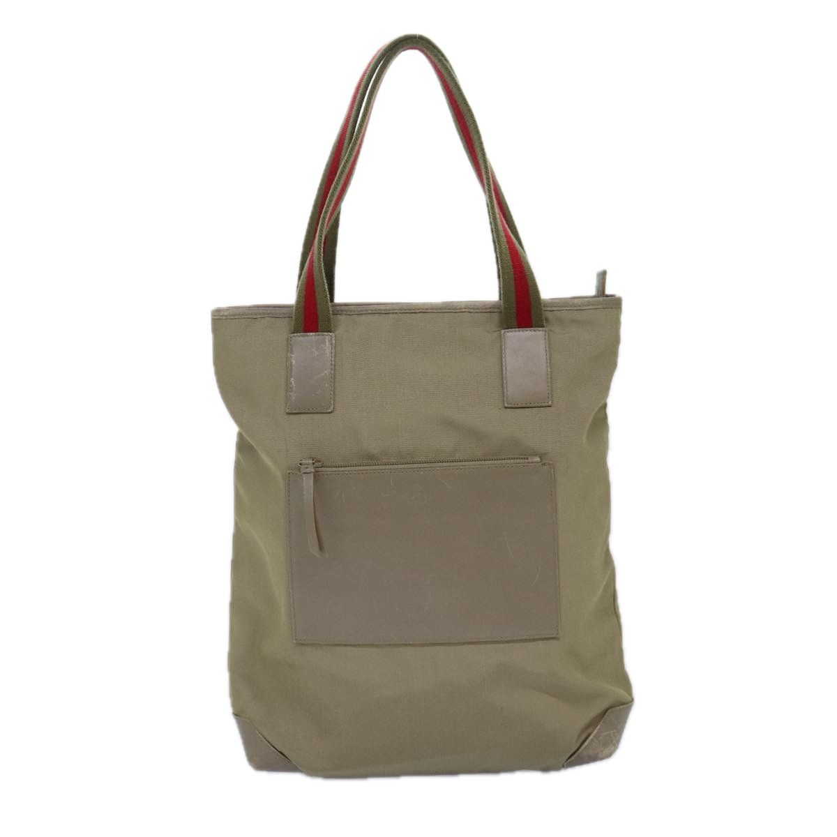 Gucci -- Beige Synthetic Tote Bag (Pre-Owned) Size ONE SIZE - 1 Thumbnail