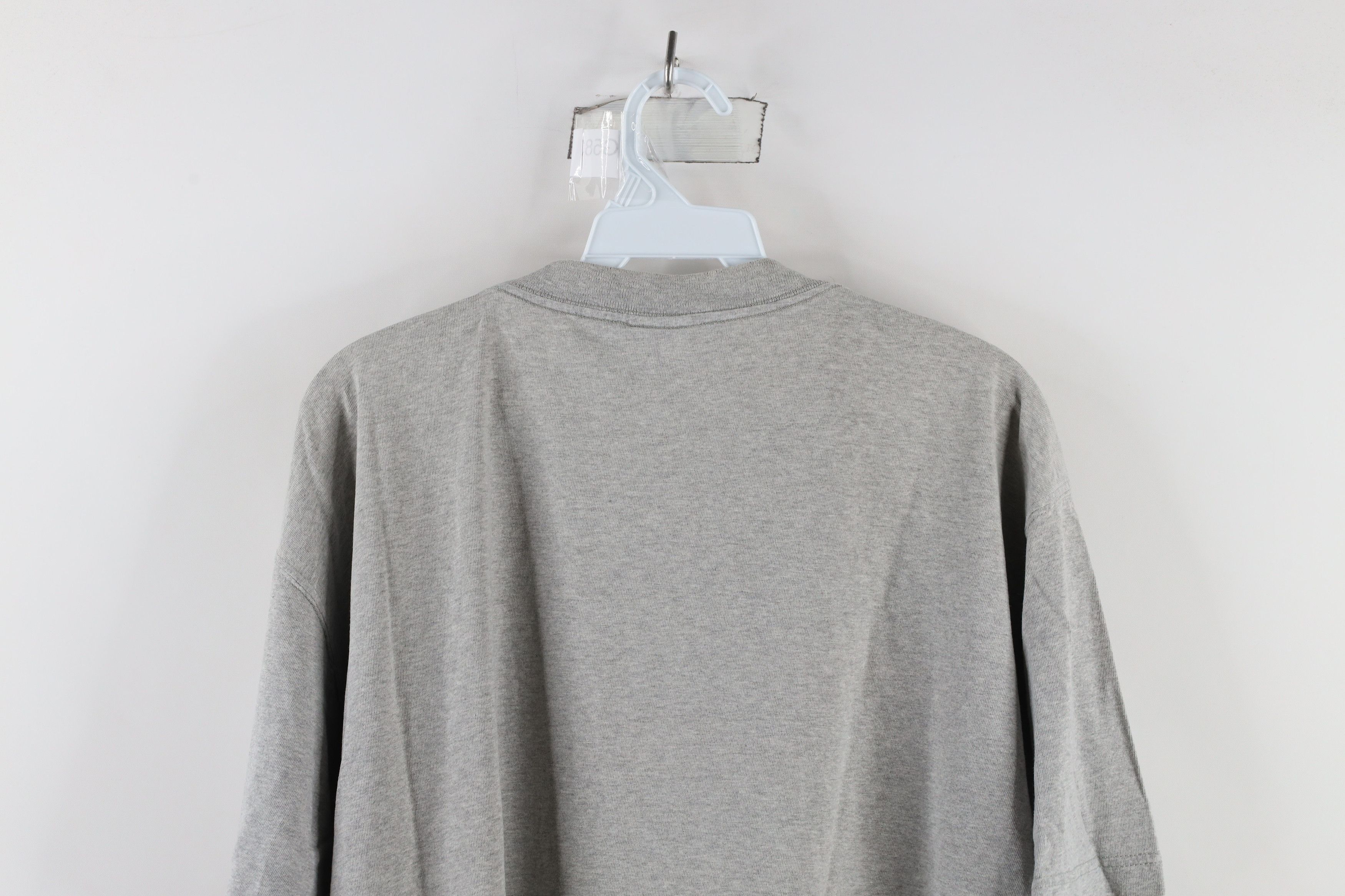 Vintage Vintage 90s Streetwear Blank Pocket T-Shirt Heather Gray Size US L / EU 52-54 / 3 - 13 Thumbnail
