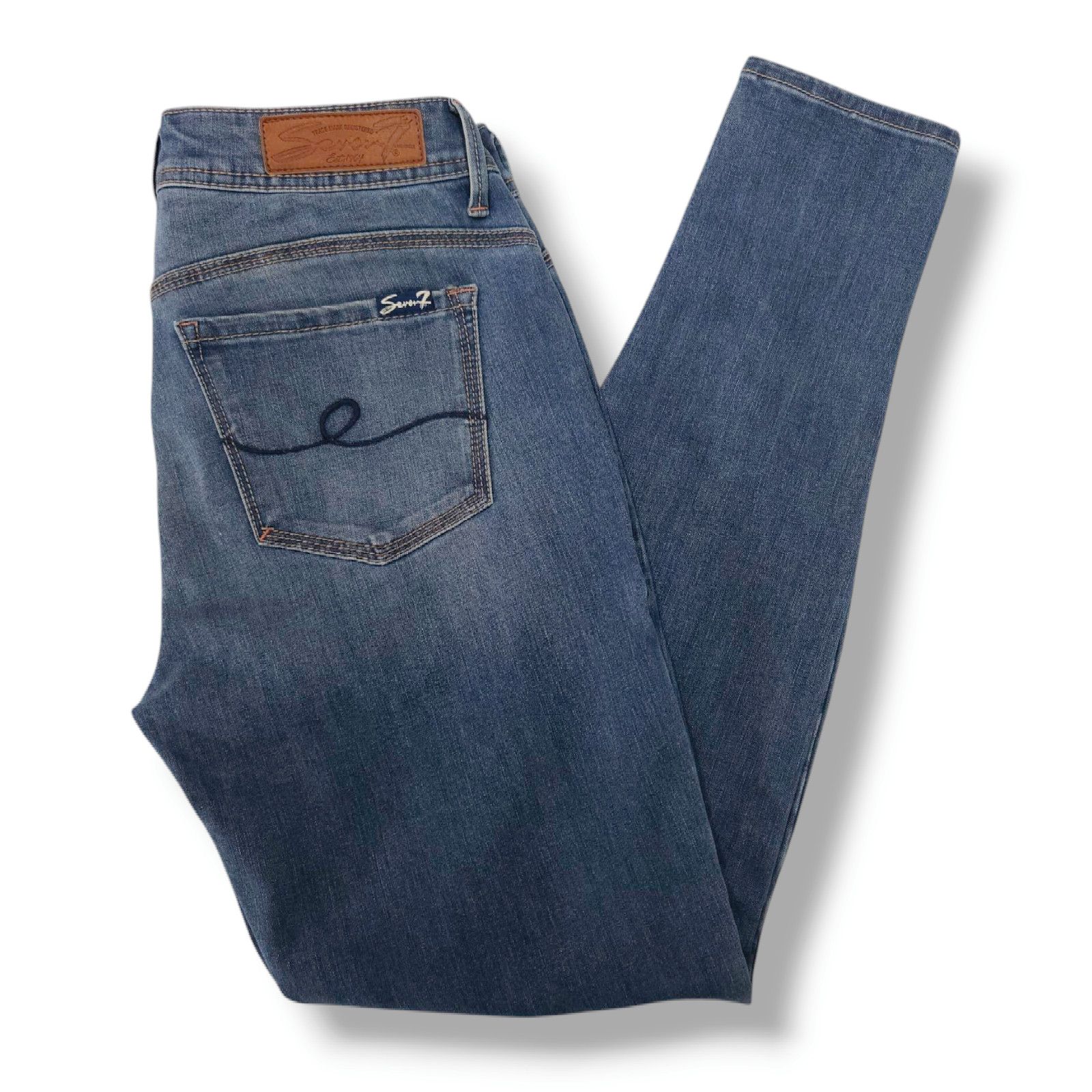 Seven 7 EUC Seven 7 Mid Rise Slim Legging Jeans Sz. 4 [27.5] x28 Size 27" / US 4 / IT 40 - 1 Thumbnail