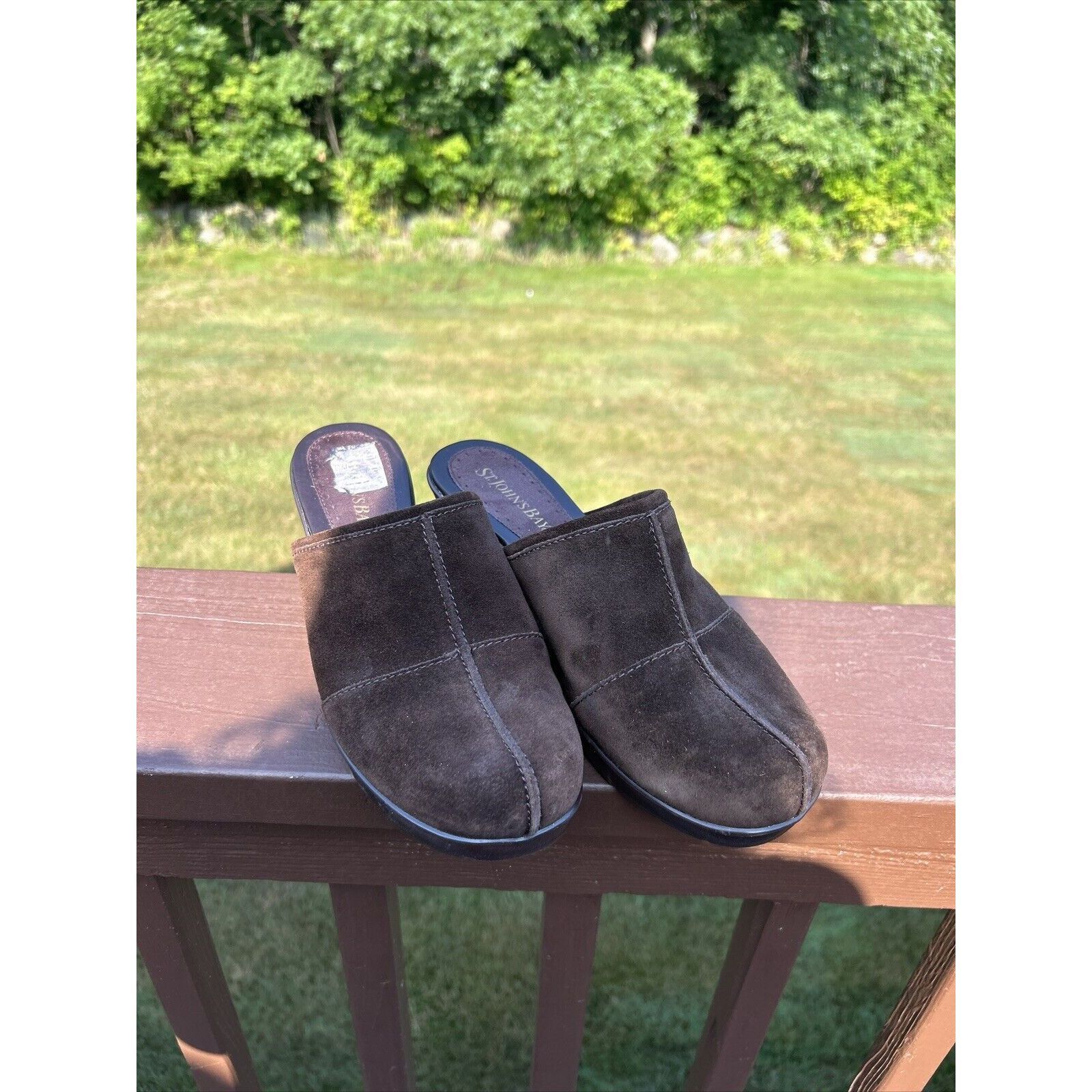 St. Johns Bay St John’s Bay Shoes Women’s 9M Heels Slip On Mules Clogs Cha Size US 9 / IT 39 - 2 Thumbnail
