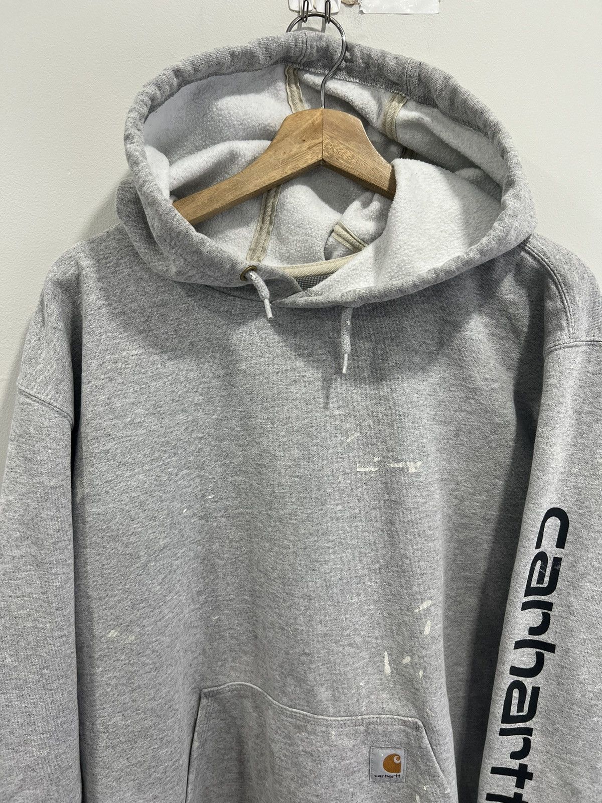 Carhartt Vintage Carhartt Hoodie sweater sleeve spellout jacket shirt Size US XL / EU 56 / 4 - 3 Thumbnail
