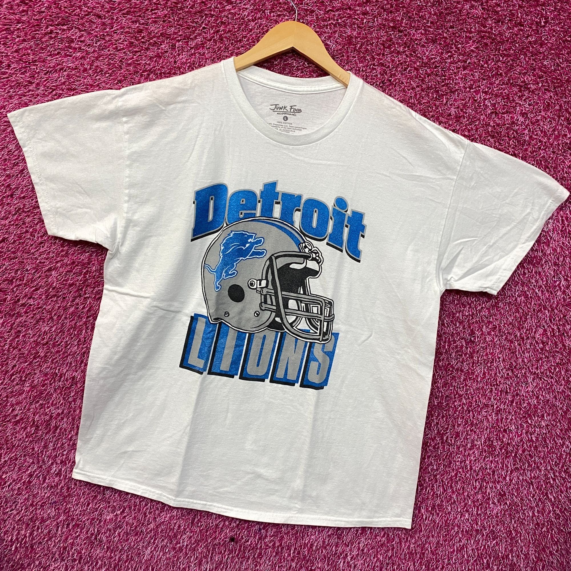 Junk Food Junk Food Clothing NFL Detroit Lions Throwback Helmet Logo T Size US L / EU 52-54 / 3 - 3 Thumbnail