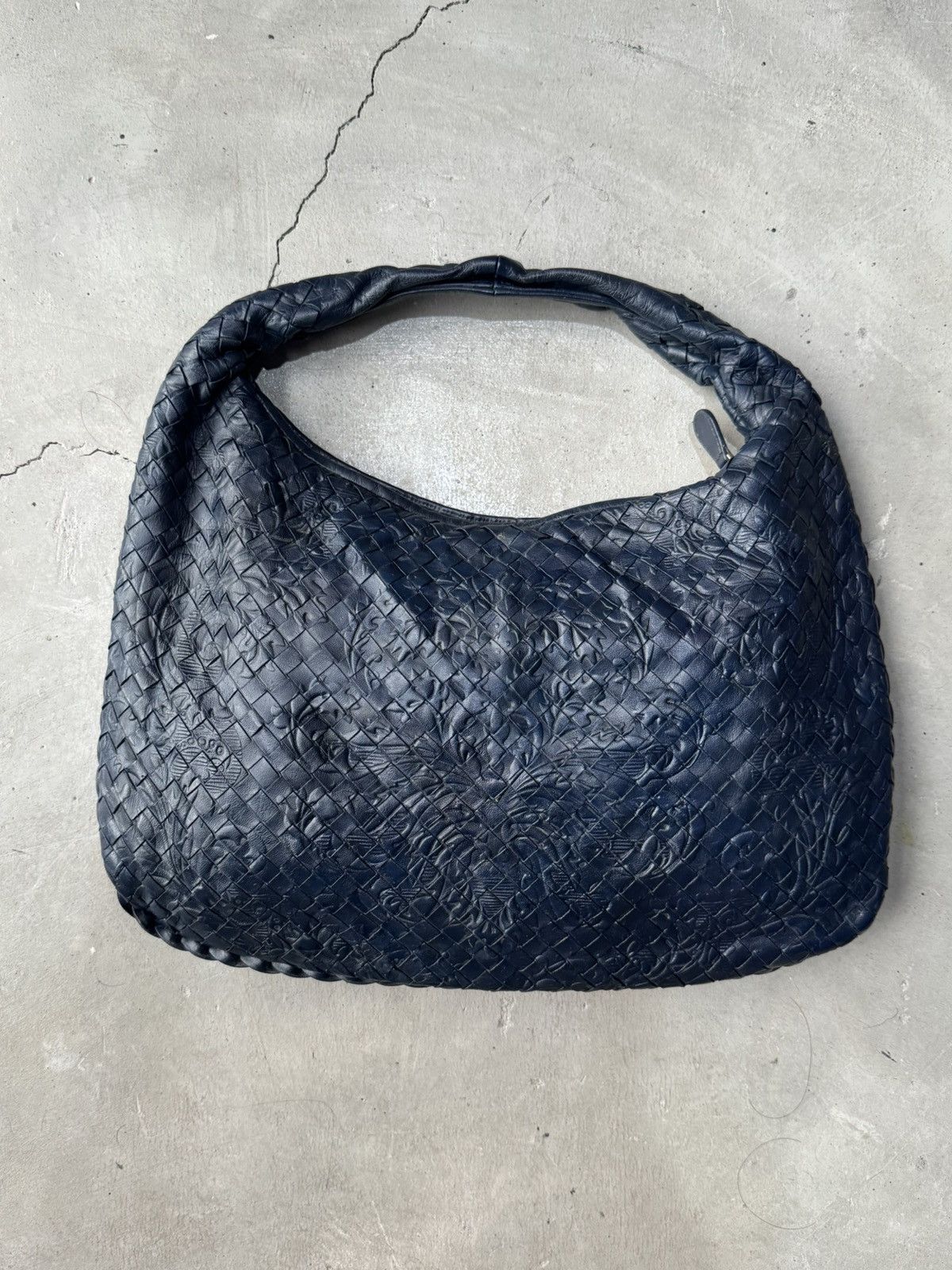 Bottega Veneta BOTTEGA VENETA Blue Intrecciato Nappa Leather Veneta HoboBag Size ONE SIZE - 5 Thumbnail