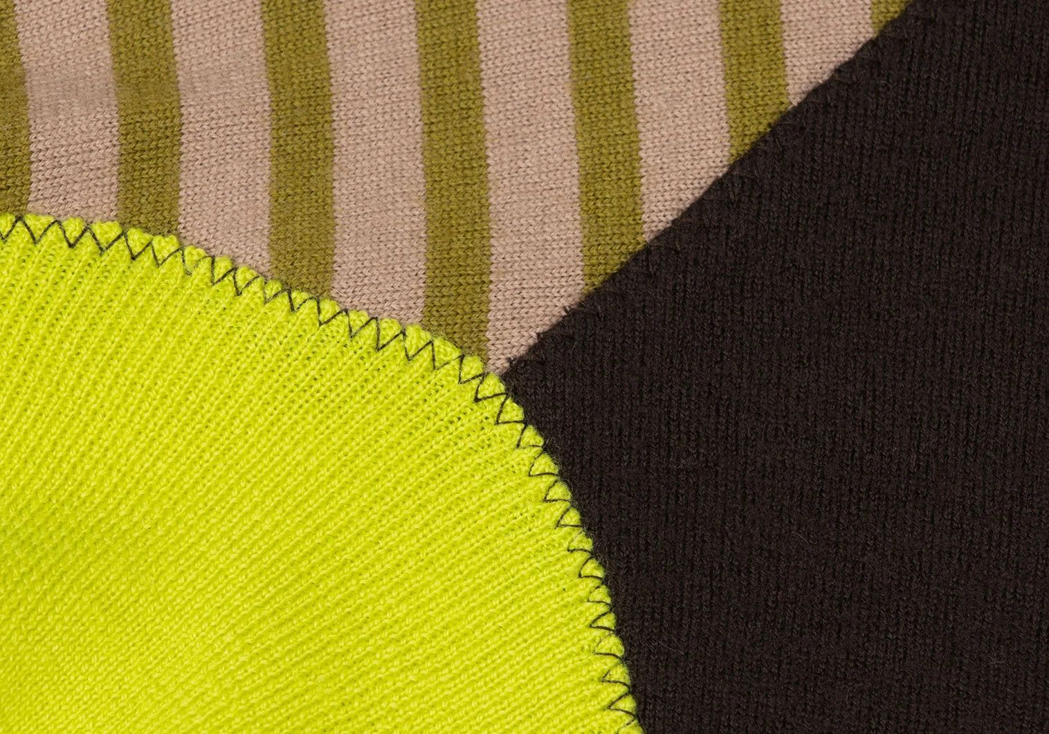 Jean Paul Gaultier High Neck Knit Striped Top in Brown Pink Yellow, Size 44 Size US S / EU 44-46 / 1 - 13 Thumbnail