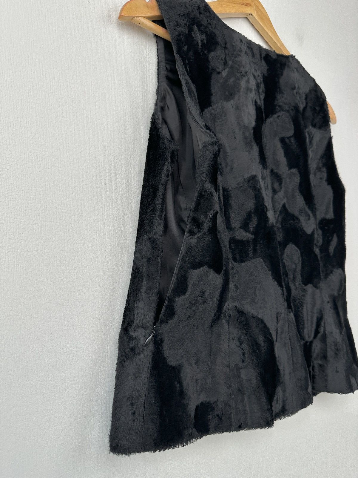 Annette Gortz ANNETTE GORTZ Avant Garde Velour Tank Top Vest Jacket Black Size XS / US 0-2 / IT 36-38 - 7 Thumbnail