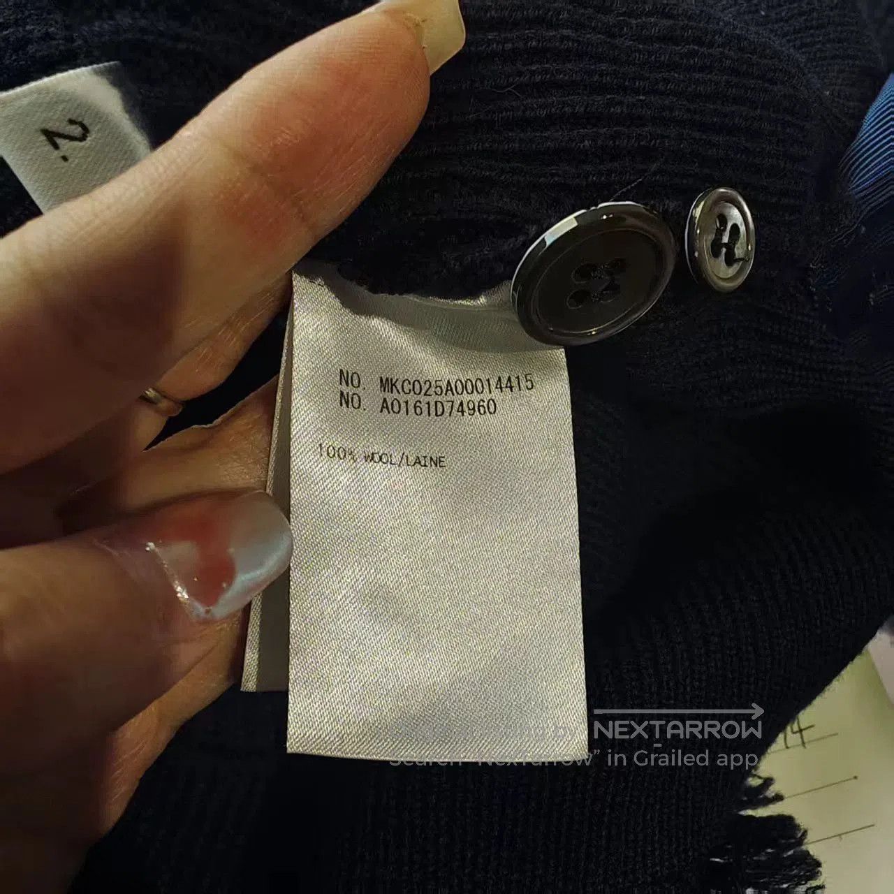 Thom Browne Thom Browne Navy Wool Cardigan with Fringes. Size US M / EU 48-50 / 2 - 5 Thumbnail