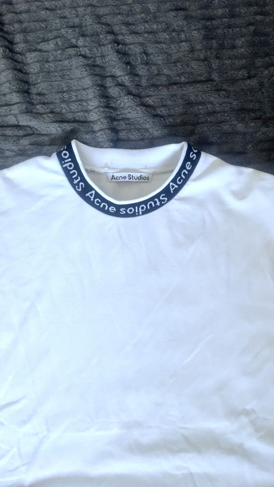 Acne Studios Acne Studios Logo Rib T-Shirt - White Size US L / EU 52-54 / 3 - 1 Thumbnail