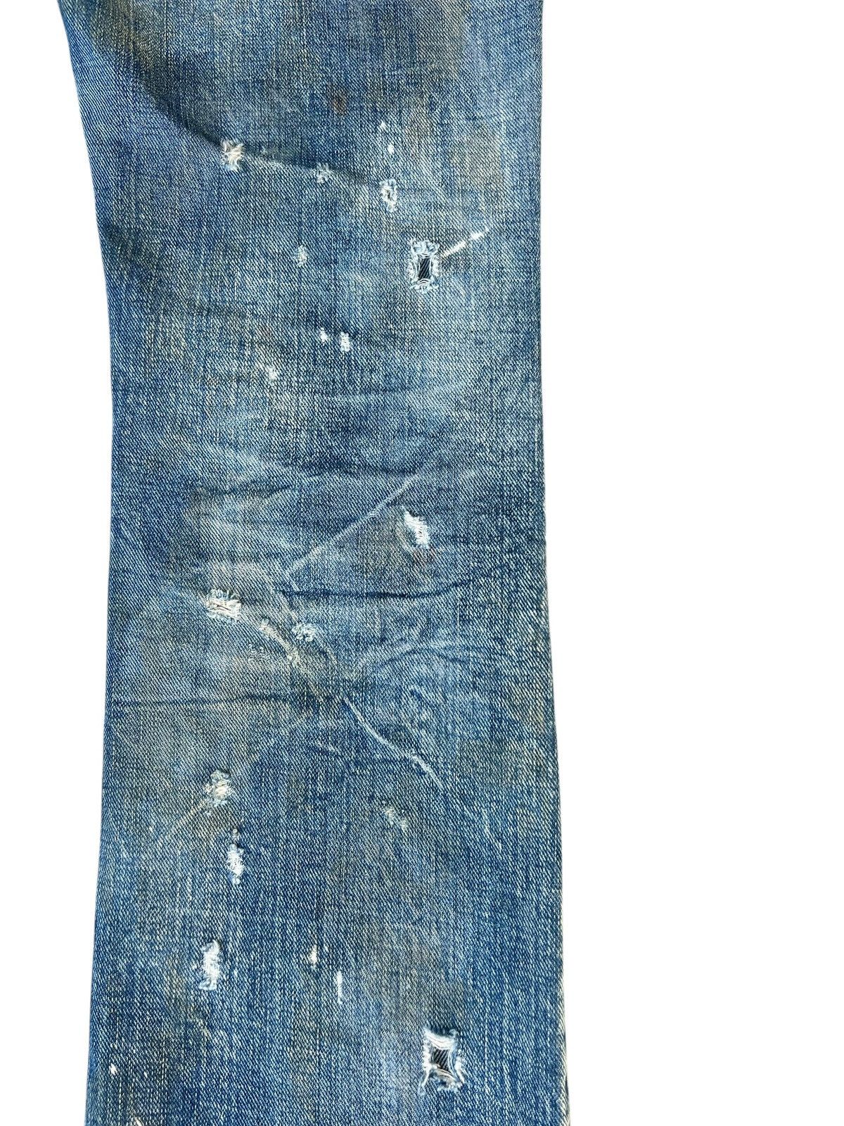 Japanese Brand Dirty Mud Stains Distress Denim Ufin & Sons Flare Jeans Size US 30 / EU 46 - 19 Thumbnail