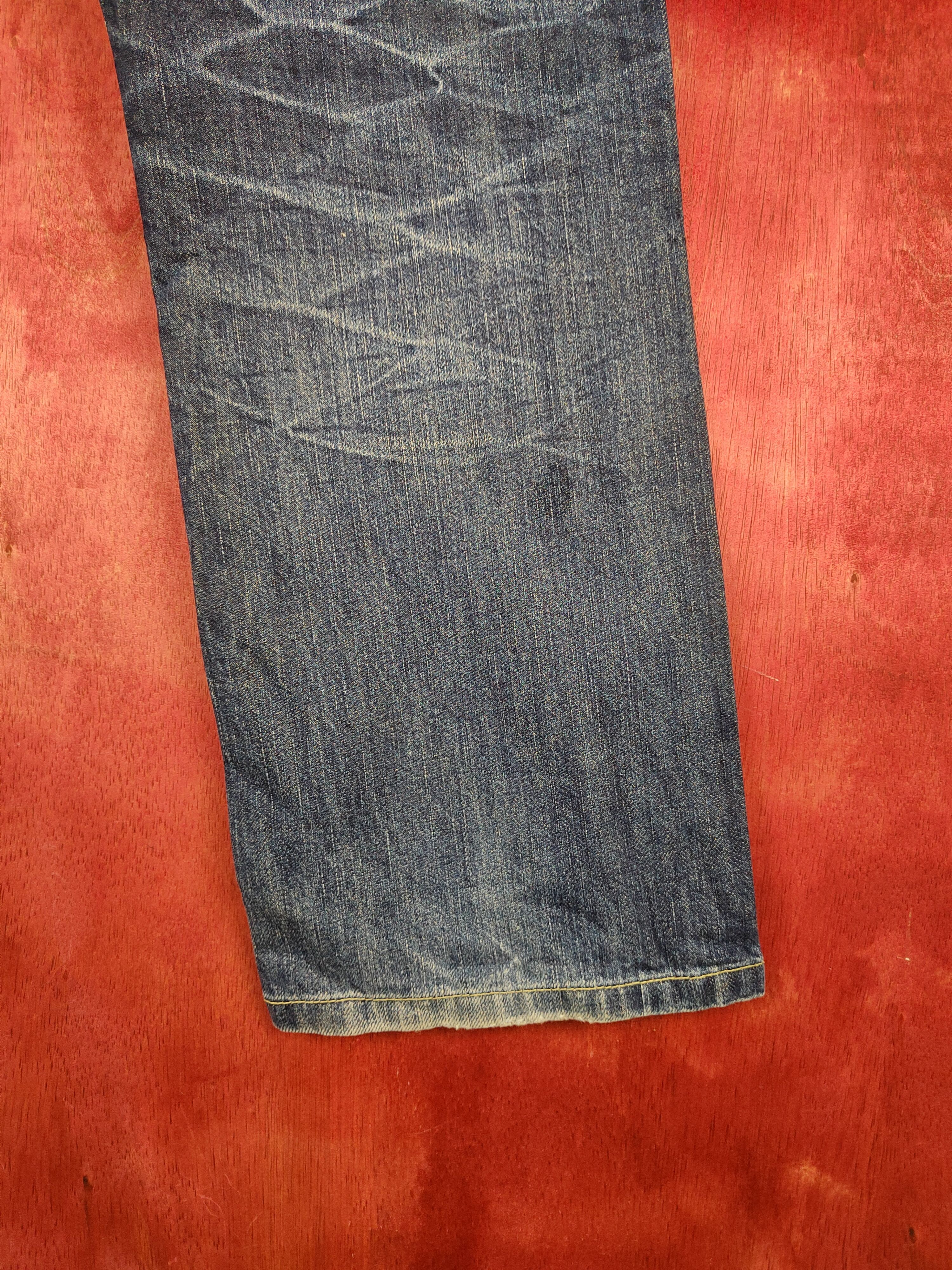 Japanese Brand Uniqlo Dark Blue Distressed Ripped Jeans #S2211 Size US 31 - 12 Thumbnail
