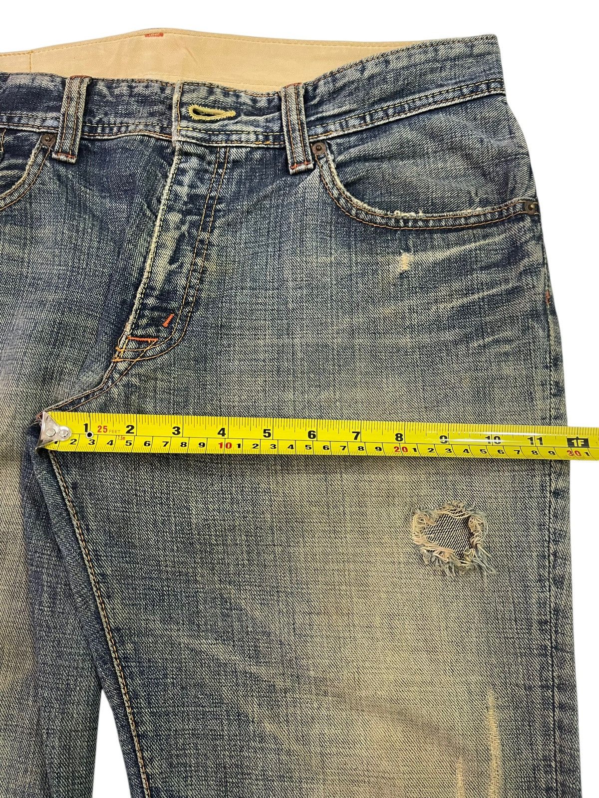 Hysteric Glamour Vintage Japanese Brand Mud Wash Distress Style Baggy Jeans Size US 36 / EU 52 - 14 Thumbnail