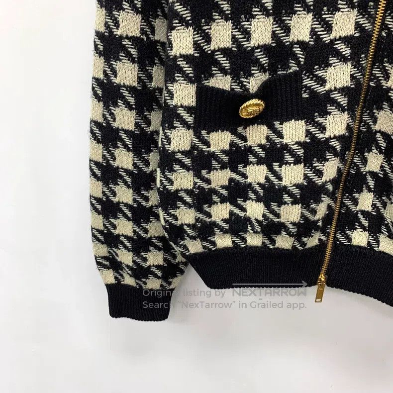 Gucci Gucci Colour-blocked check cashmere knitted zipper jacket Size XS / US 0-2 / IT 36-38 - 4 Thumbnail