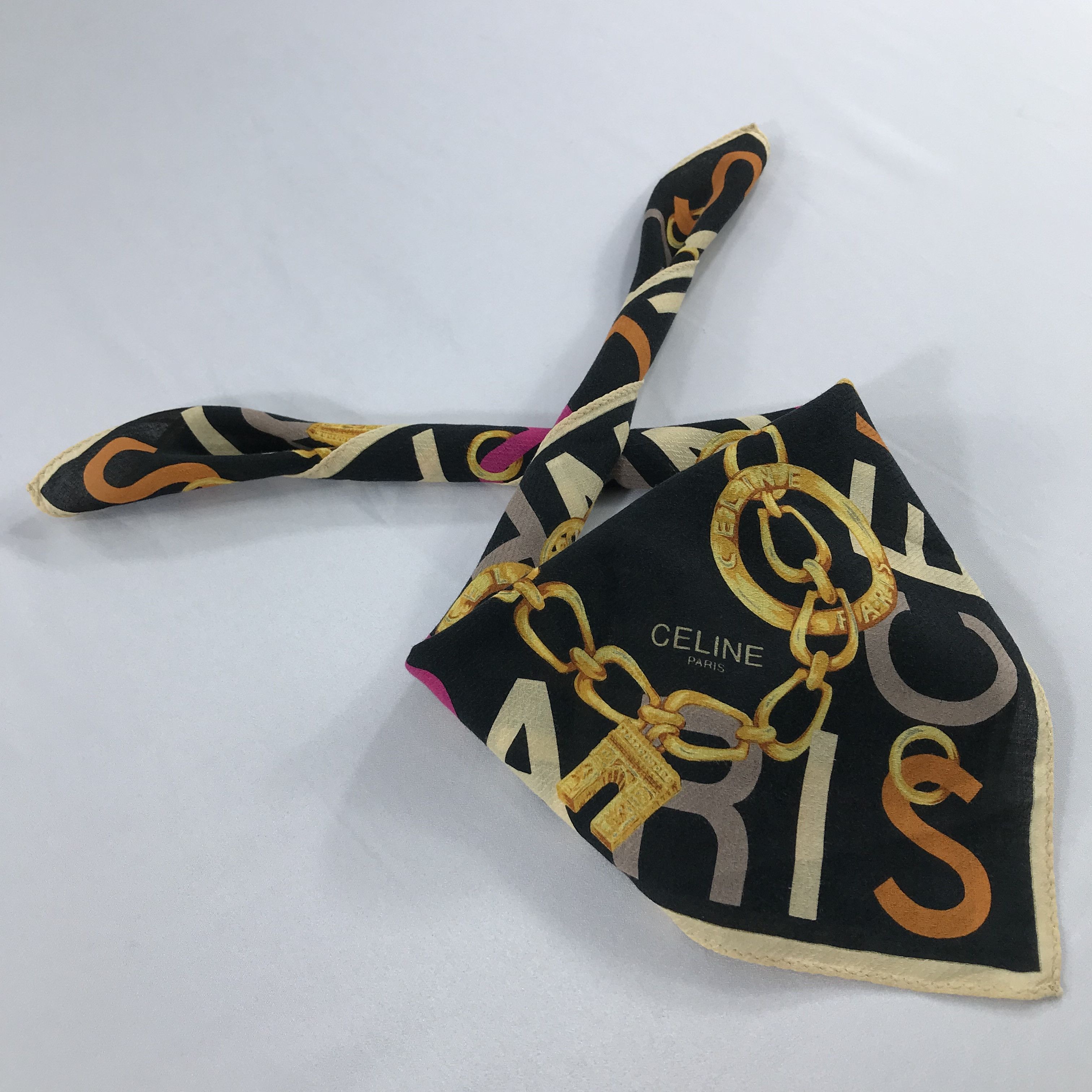 Celine × Vintage Celine Bandana / Handkerchief / Neckerchief - S1939 Size ONE SIZE - 4 Thumbnail