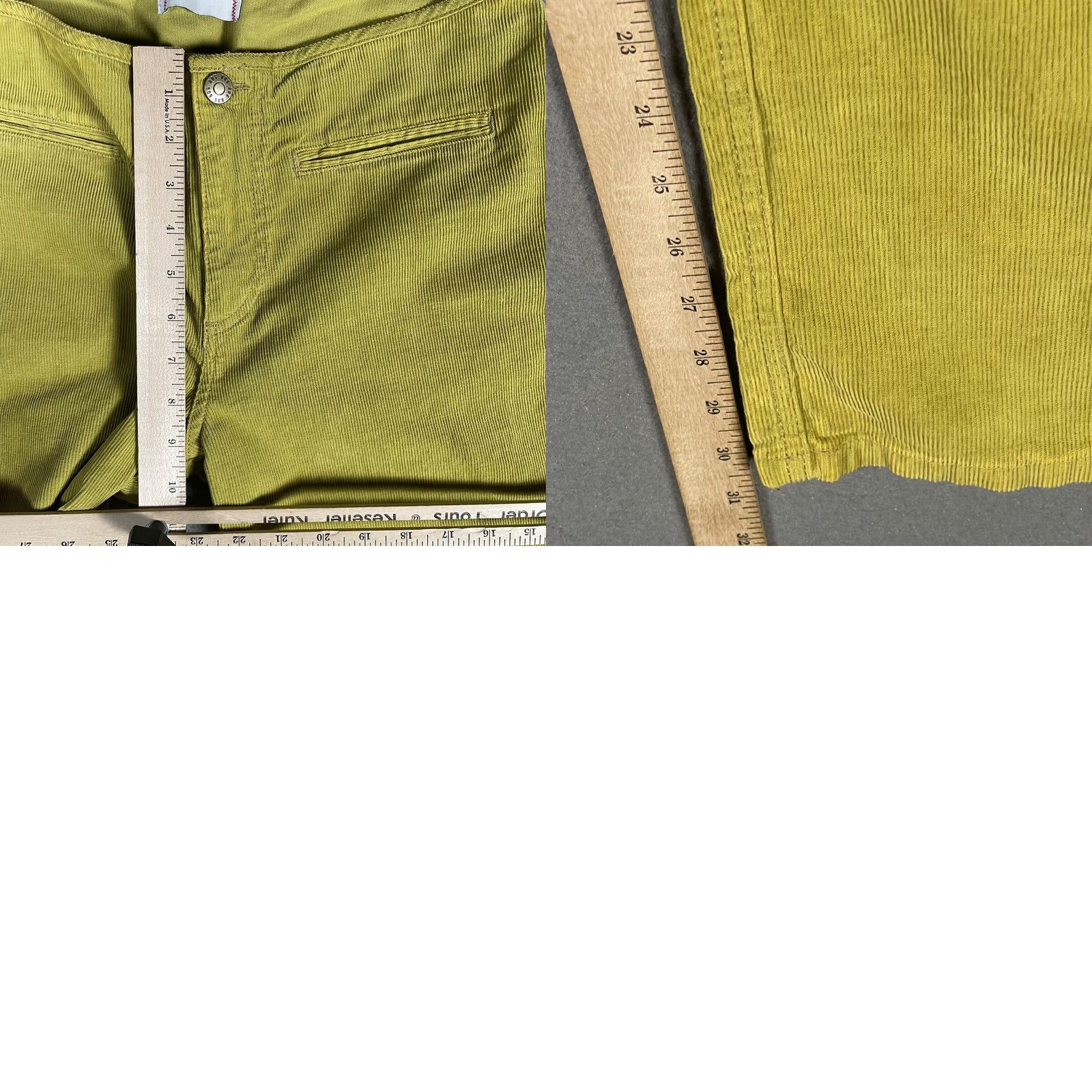 Bdg BDG Corduroy Pants Womens 31 Yellow Straight Leg High Rise Urban Outfitters Pants Women Yellow 90s Retro Style with Pockets Size 24" / US 00 / IT 34 - 8 Thumbnail