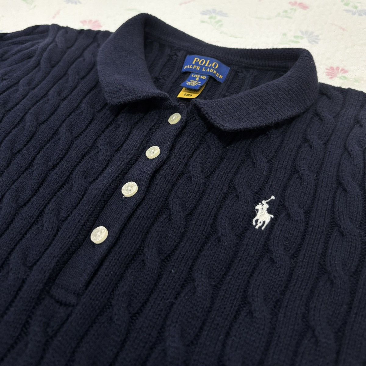 Polo Ralph Lauren Polo Ralph Lauren Cable Knit Short Sleeve Dress Size XS / US 0-2 / IT 36-38 - 5 Thumbnail