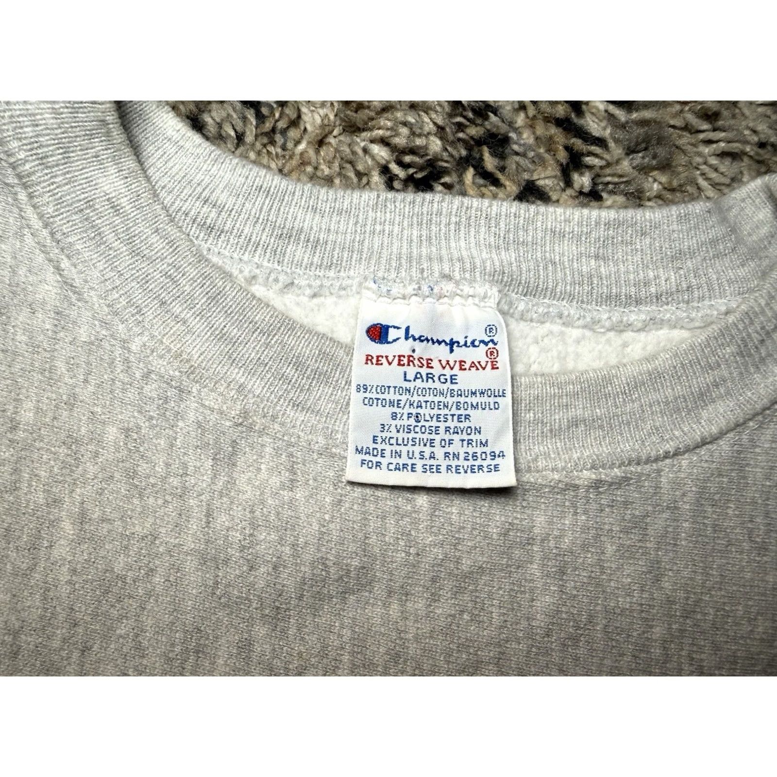 Champion VINTAGE Champion Panthers Crewneck Sweatshirt 90s USA L Gray Reverse Weave Big E School Size US L / EU 52-54 / 3 - 3 Thumbnail