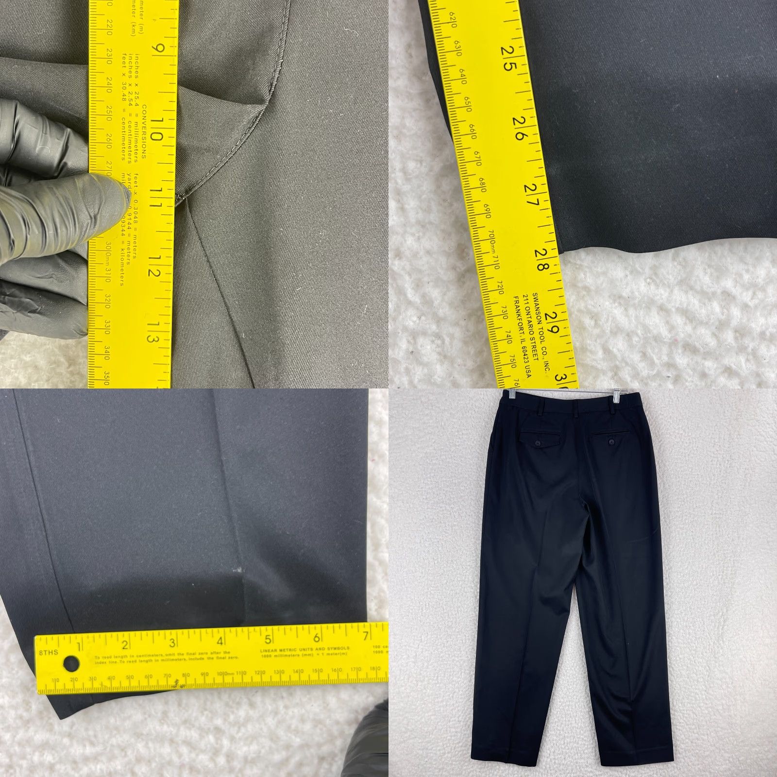 Talbots Talbots Black Mid-Rise Tapered Straight Leg Dress Pants Womens Size 10P Size 32" / US 10 / IT 46 - 8 Thumbnail