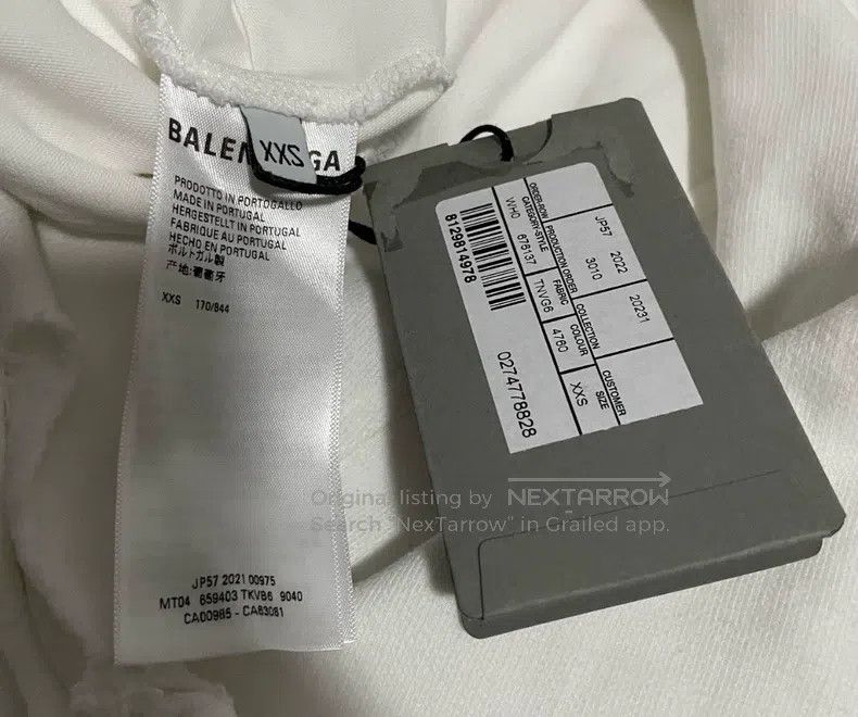 Balenciaga Balenciaga White Large Destroyed Double-Layer Sweatshirt Size US XXS / EU 40 - 4 Thumbnail