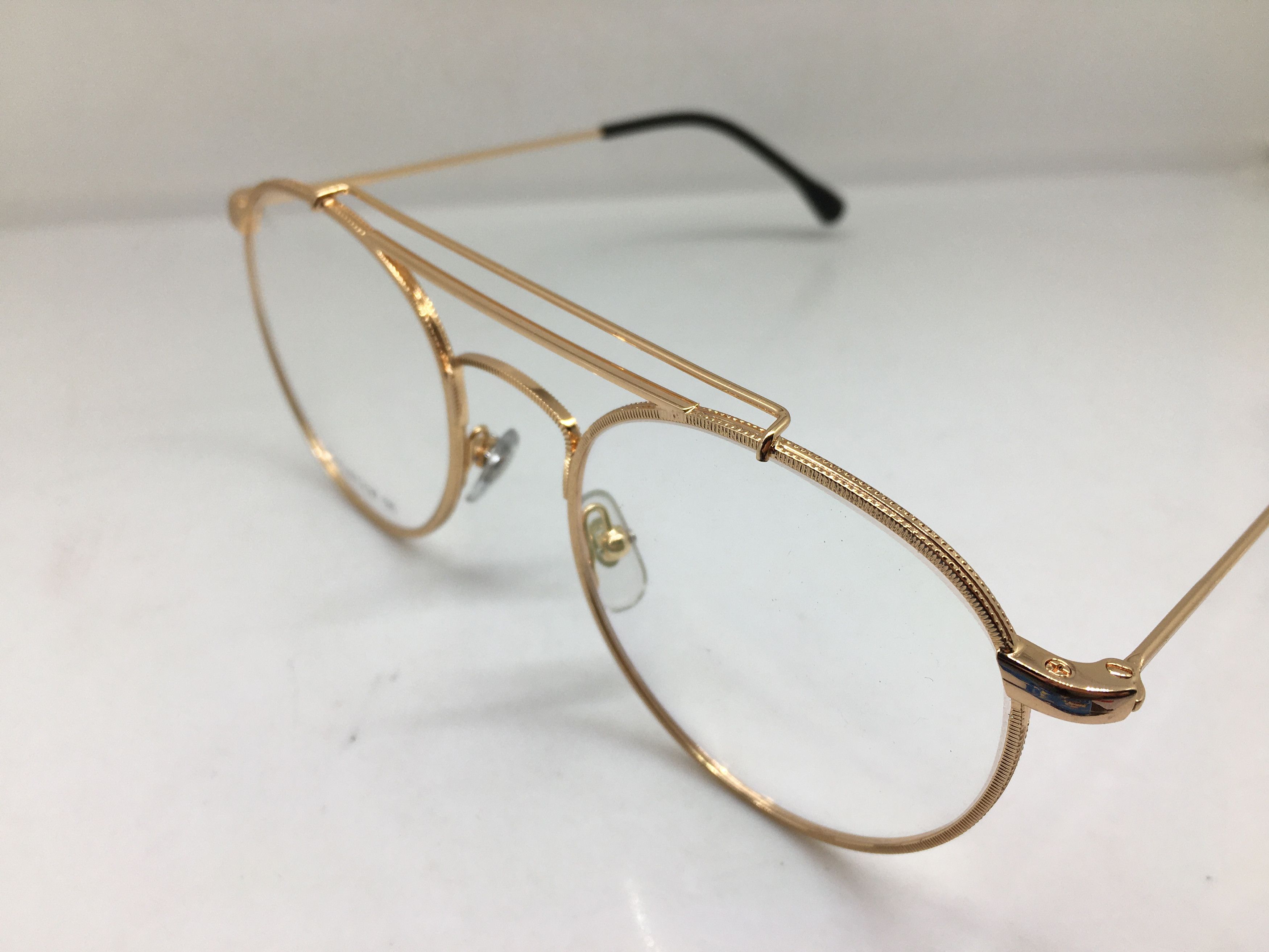 Other Gold Titanium Round Eyeglasses Frame GREAT GATSBY Size ONE SIZE - 3 Thumbnail