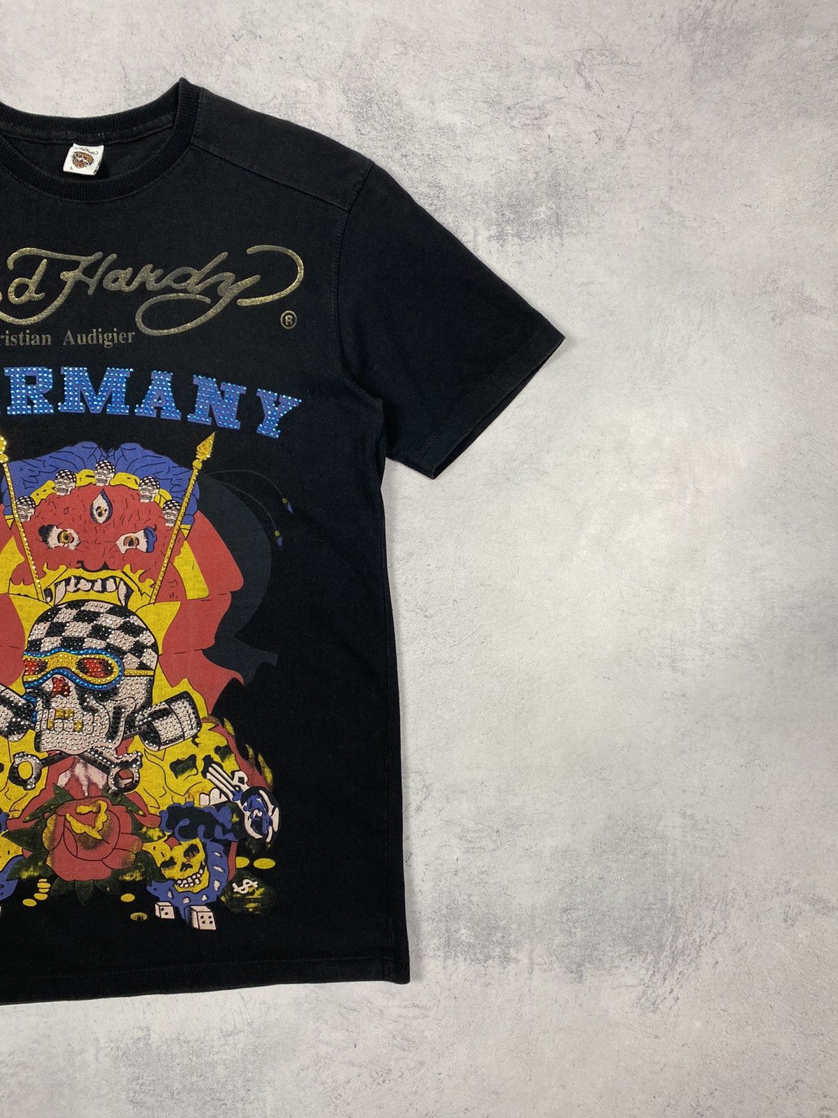 Ed Hardy Vintage Y2K Ed Hardy By Christian Audigier Germany T Shirt Size US L / EU 52-54 / 3 - 4 Thumbnail