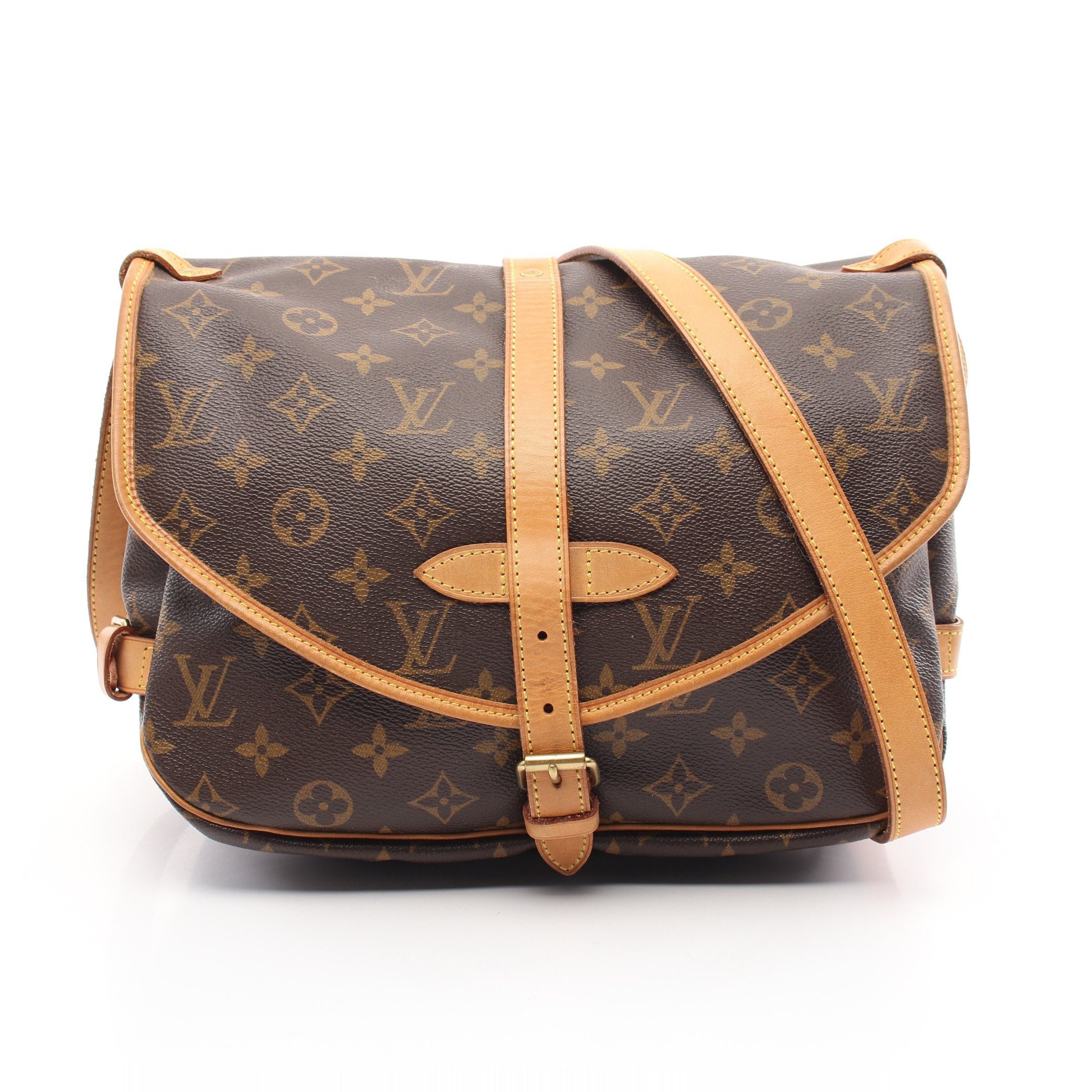 Louis Vuitton Louis Vuitton Saumur 30 Monogram Shoulder Bag Leather Brown Size ONE SIZE - 1 Thumbnail