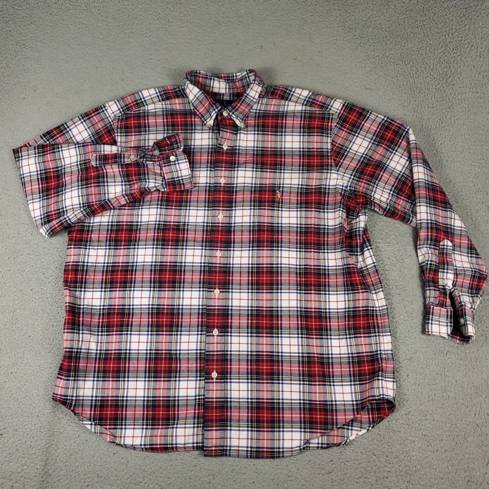 Ralph Lauren Ralph Lauren Shirt Mens Big & Tall Red Plaid Button-Up Long Sleeve Casual Size US XL / EU 56 / 4 - 3 Thumbnail