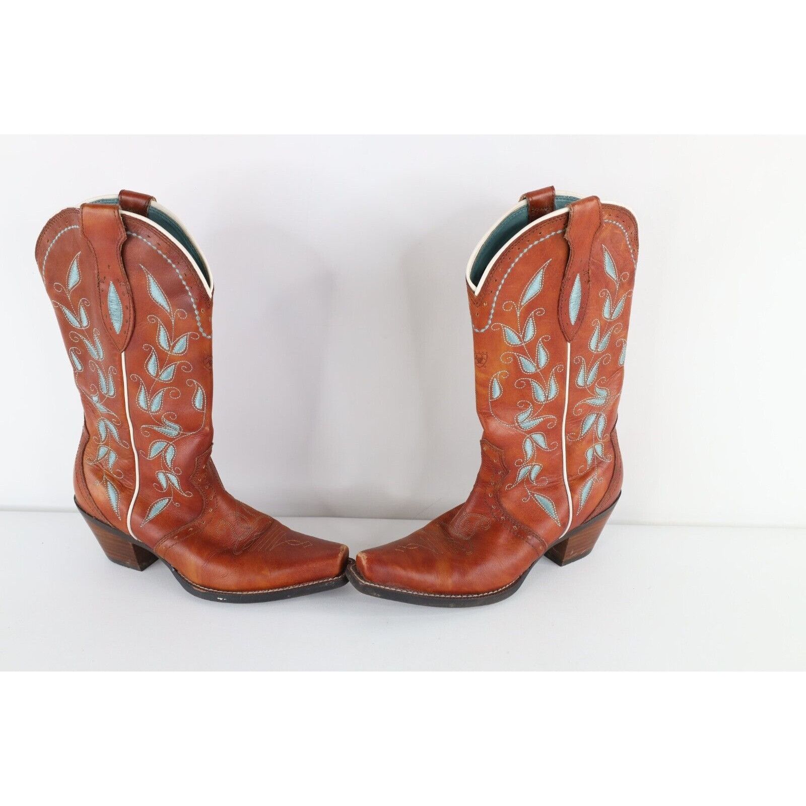 Ariat Ariat Flower Floral Leather Pull On Cowgirl Cowboy Boots Size US 7 / IT 37 - 1 Thumbnail