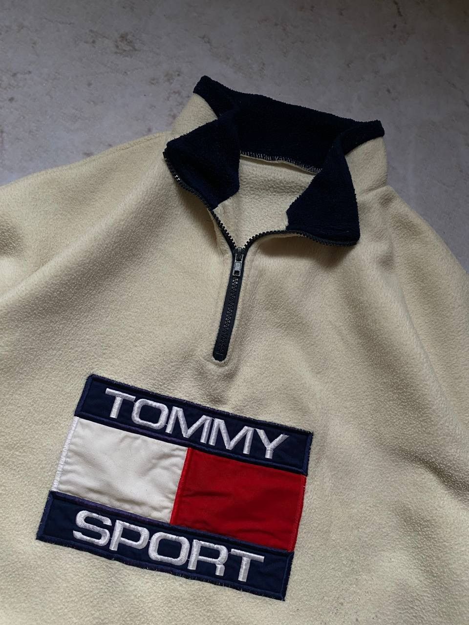 Tommy Hilfiger × Vintage Vintage Tommy Hilfiger Sport Big Logo 1/4 Zip Fleece Y2K Size US M / EU 48-50 / 2 - 5 Thumbnail