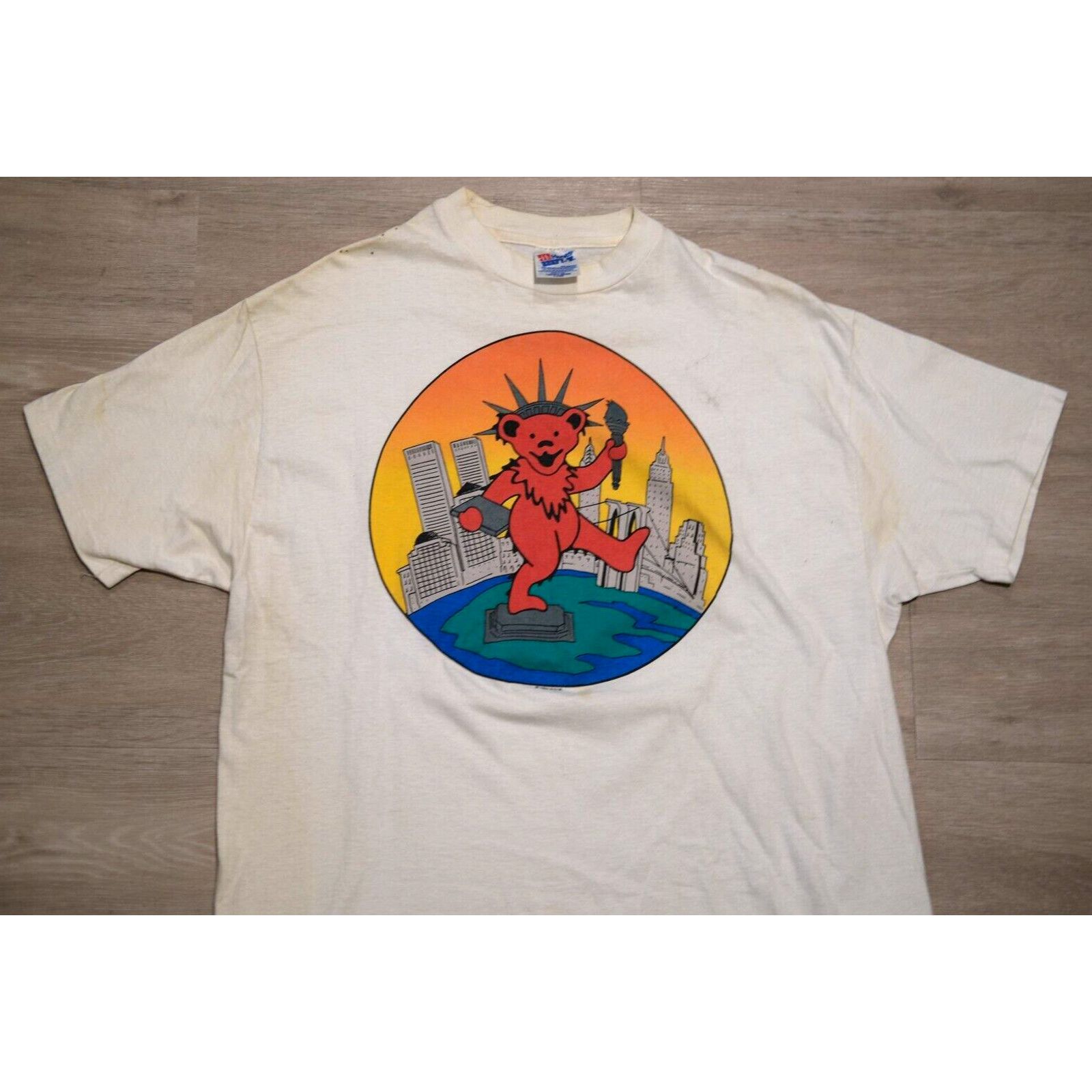 Grateful Dead Vintage 90s Hanes Grateful Dead Statue Liberty Shirt XL Mens Size US XL / EU 56 / 4 - 2 Thumbnail