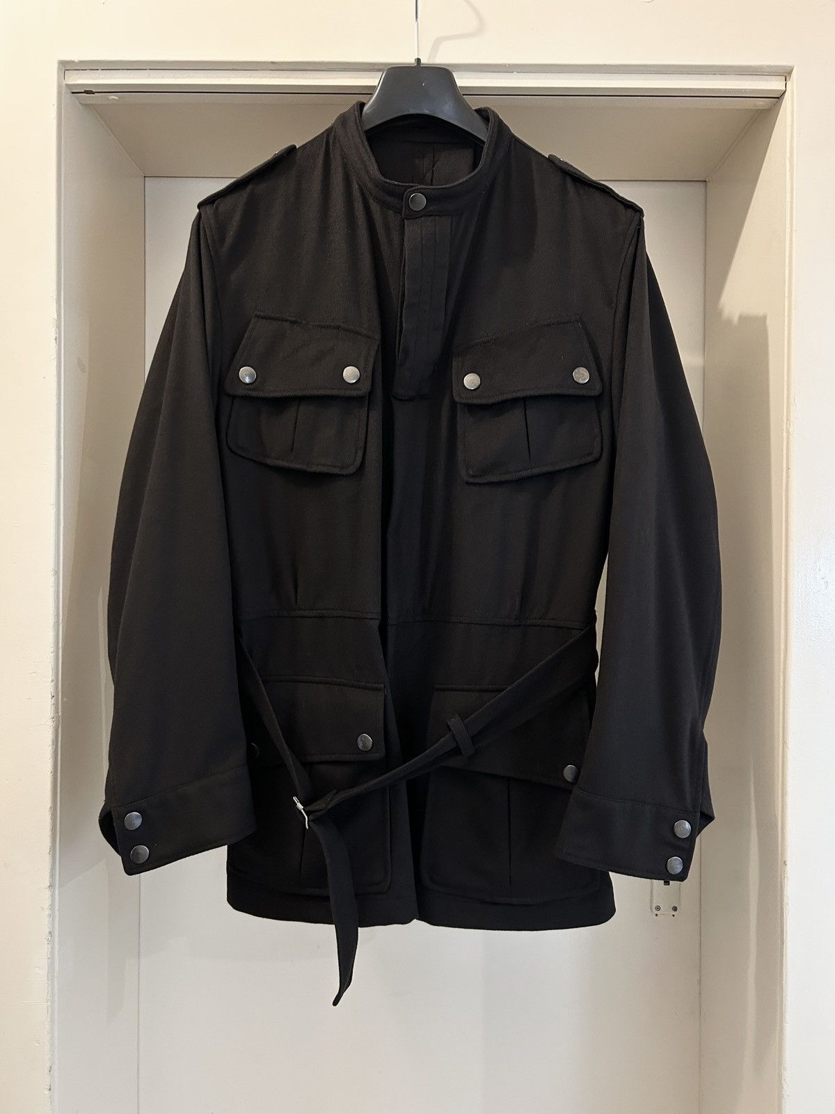 Gucci Gucci Tom Ford FW 2003 black wool M65/ safari jacket Size US L / EU 52-54 / 3 - 5 Thumbnail