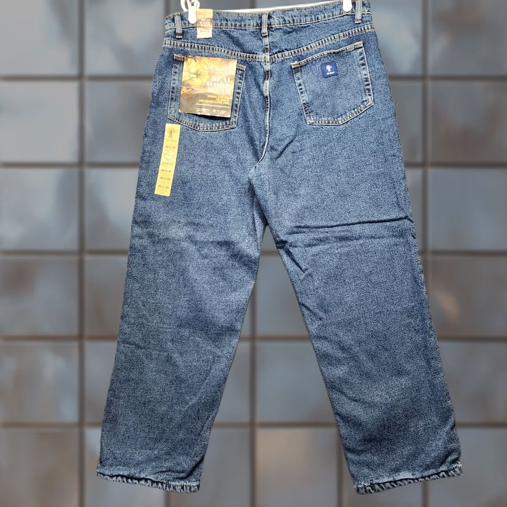 J Brand VINTAGE RK Brand Jeans Mens 38x30 Blue Flannel Lined Relaxed Fit Workwear Jeans 40x30 Mens Size US 38 / EU 54 - 1 Thumbnail