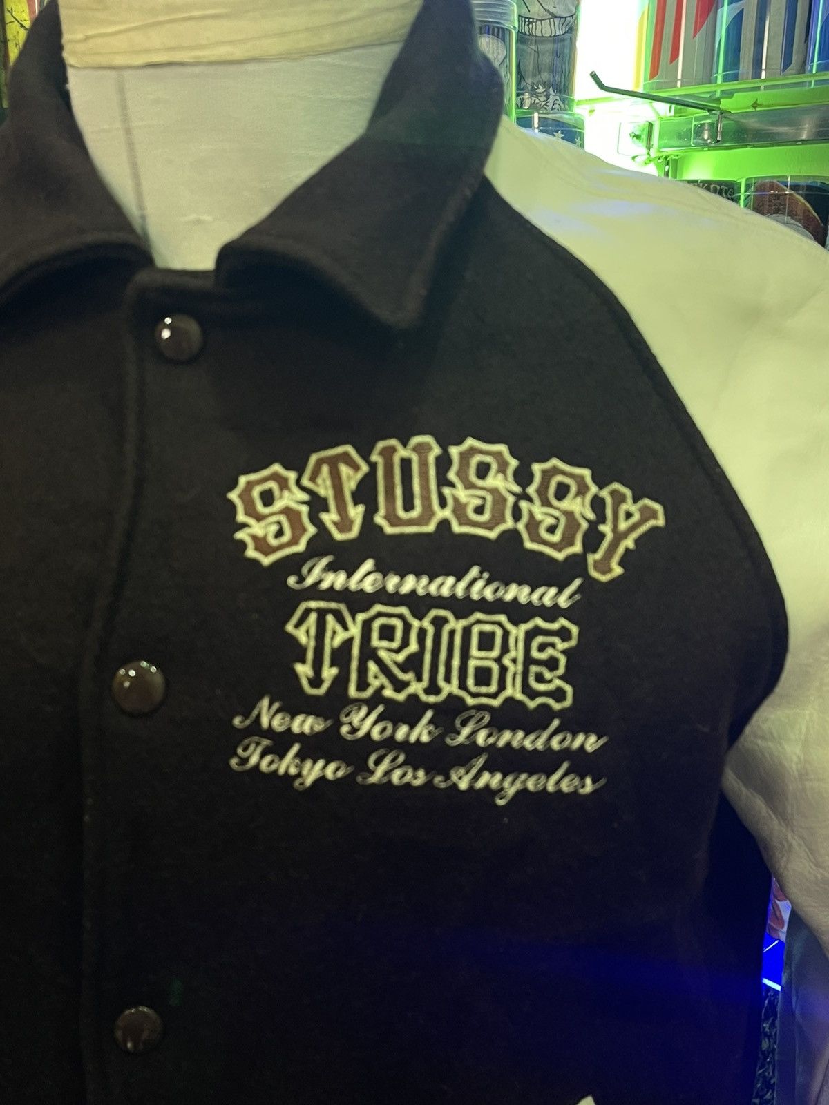 Stussy Stussy versity leather jacket Size US S / EU 44-46 / 1 - 4 Thumbnail