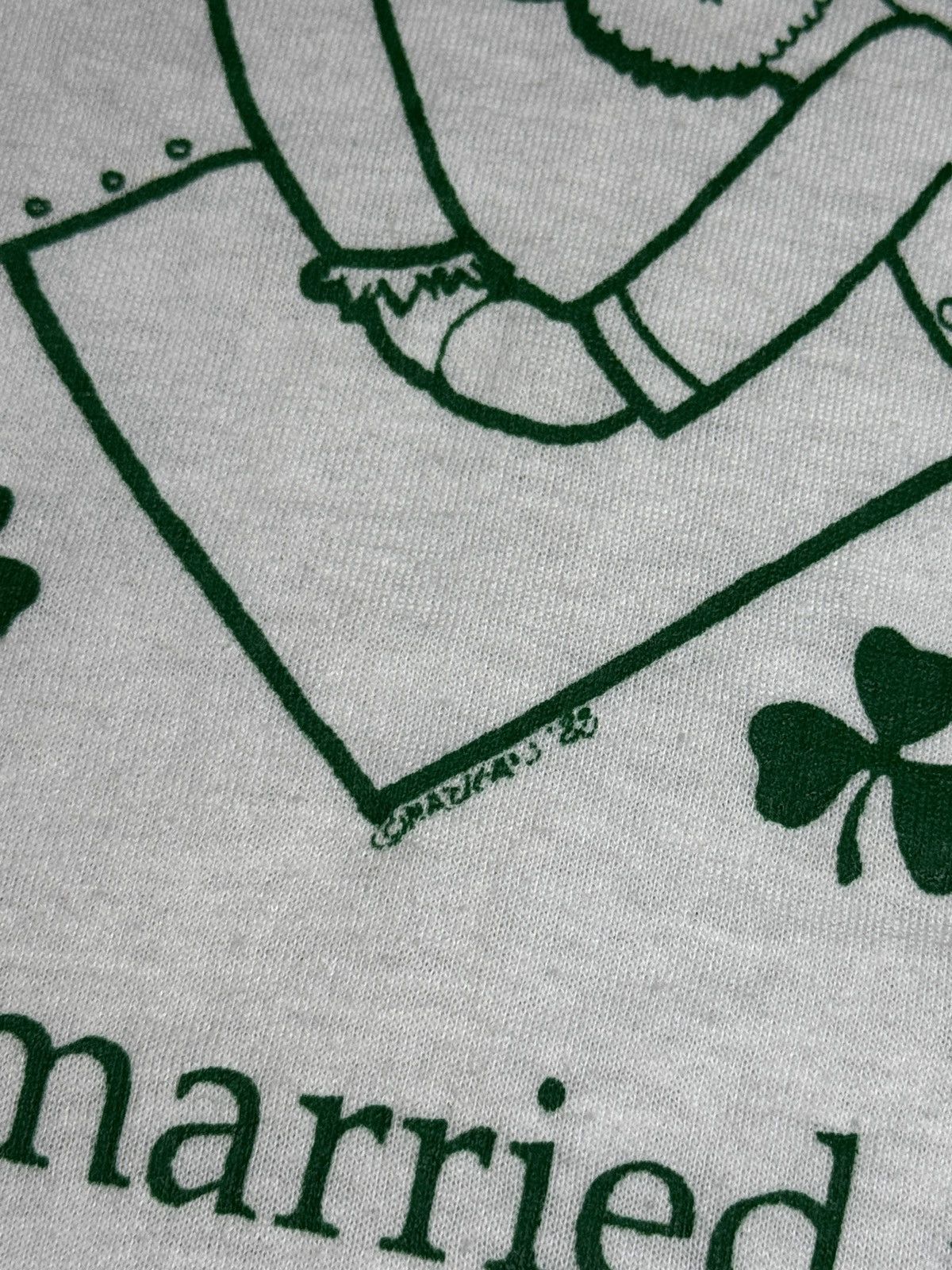 Vintage Happiness Is Being Married To An Irish Man L/XL 80s T Shirt Size US L / EU 52-54 / 3 - 3 Thumbnail