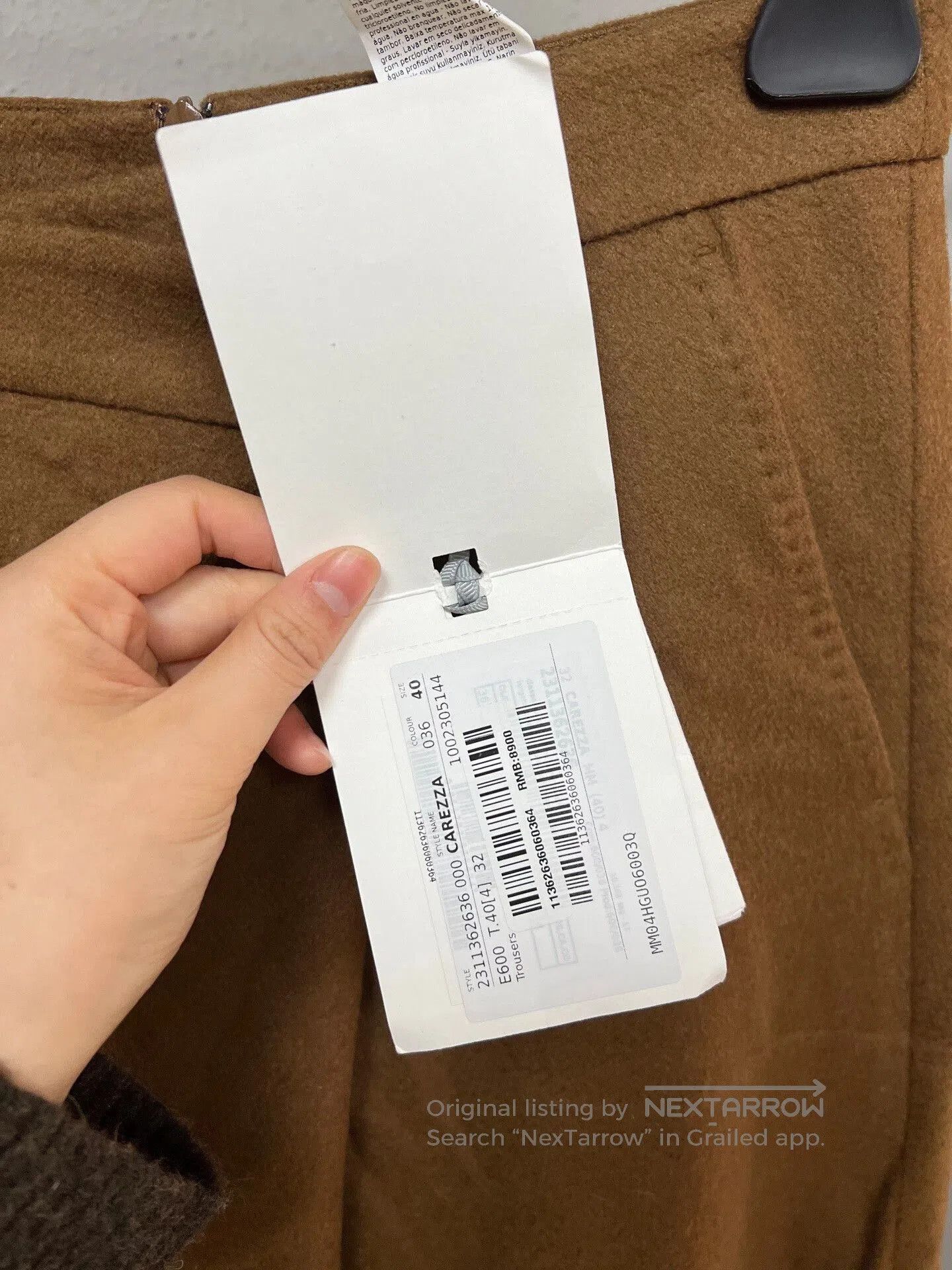 Max Mara MaxMara Brown Wide-Leg Wool Trousers. Size 39" - 3 Thumbnail